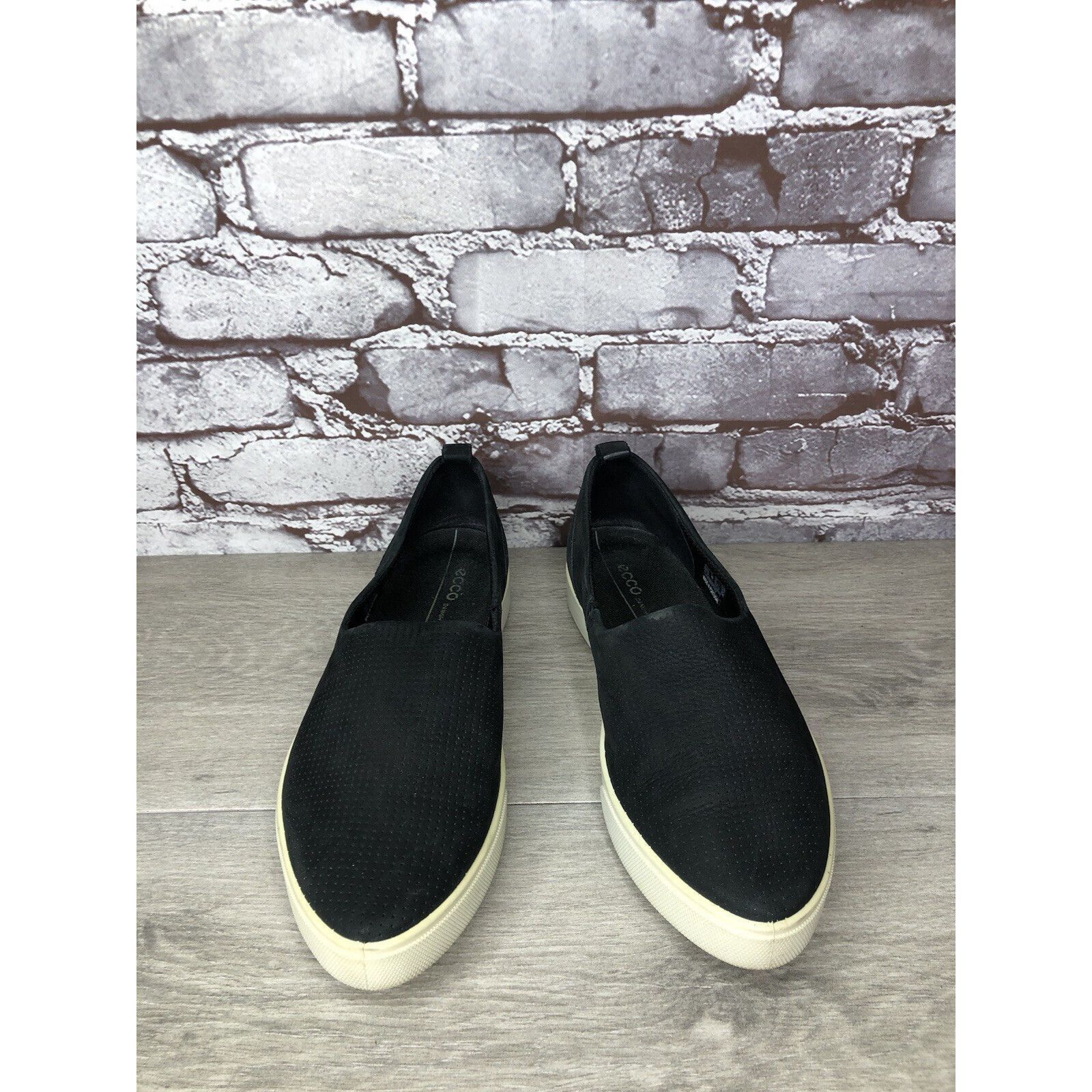 Ecco Ecco Danish Design Black Leather Slip On Casual Sneakers Sho Size US 7.5 / IT 37.5 - 13 Thumbnail