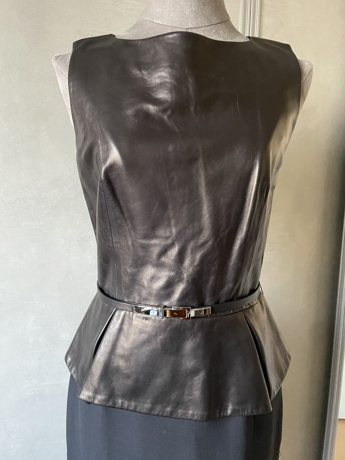 Dior CHRISTIAN DIOR LEATHER DRESS Size XS / US 0-2 / IT 36-38 - 4 Thumbnail