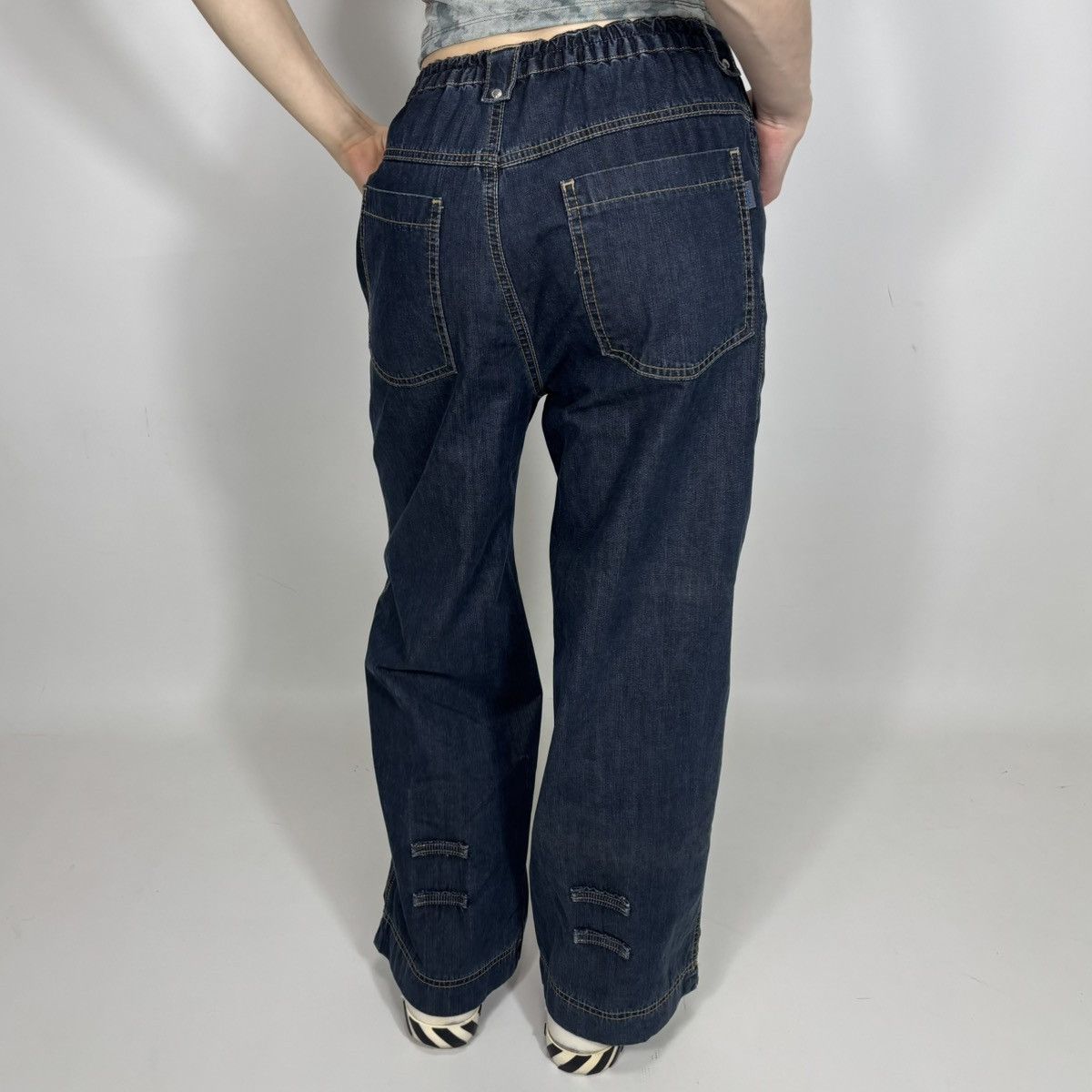 Japanese Brand Vintage Y2K Japanese Wide Baggy Jeans Skate Sk8 Jnco Style Size 25" / US 0 / IT 36 - 2 Thumbnail