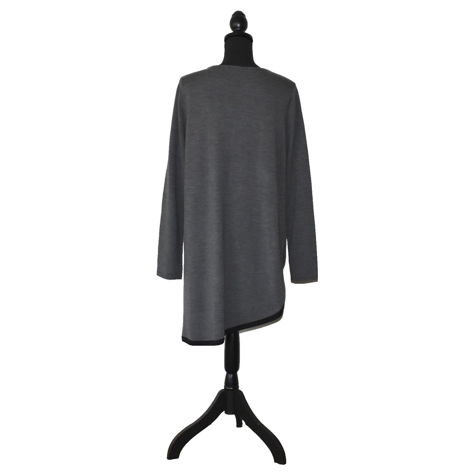Eileen Fisher NEW EILEEN FISHER Merino Wool Hi-Lo Hem Long Sweater Size L Size L / US 10 / IT 46 - 2 Thumbnail