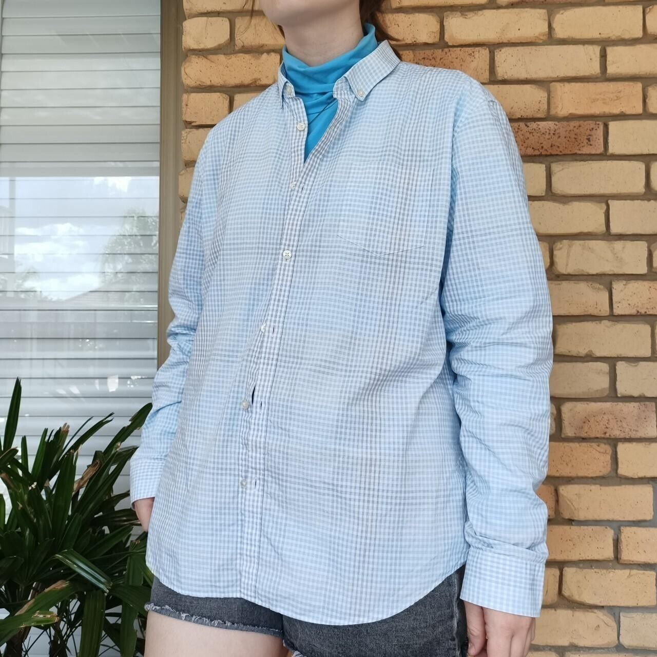Calvin Klein Calvin Klein Shirt Size XL Mens Blue Check Button Up Size US XL / EU 56 / 4 - 3 Thumbnail