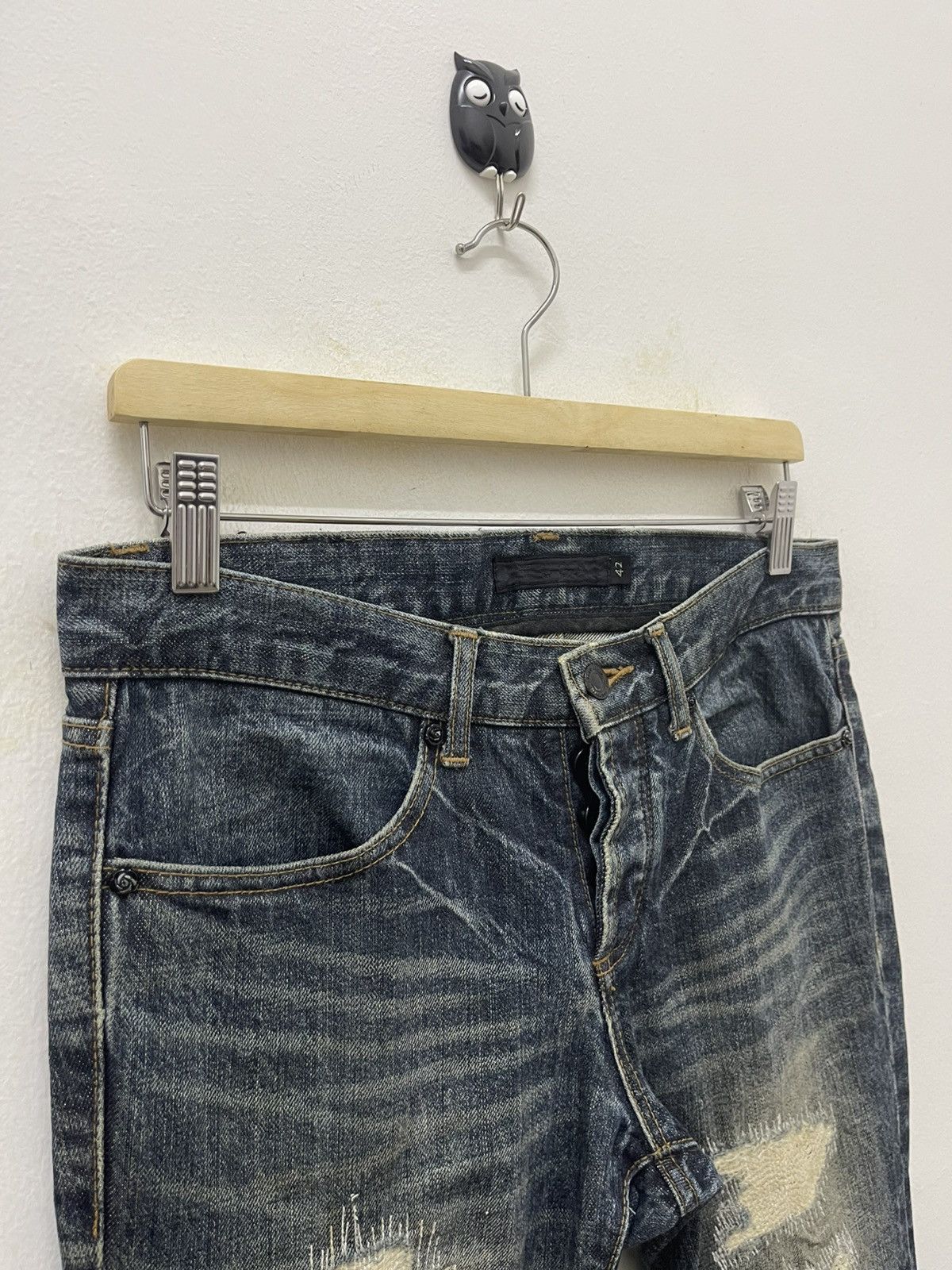 GOSTAR DE FUGA Rare Vintage FUGA Flare Wide Leg Distressed Jeans Size US 31 - 6 Thumbnail
