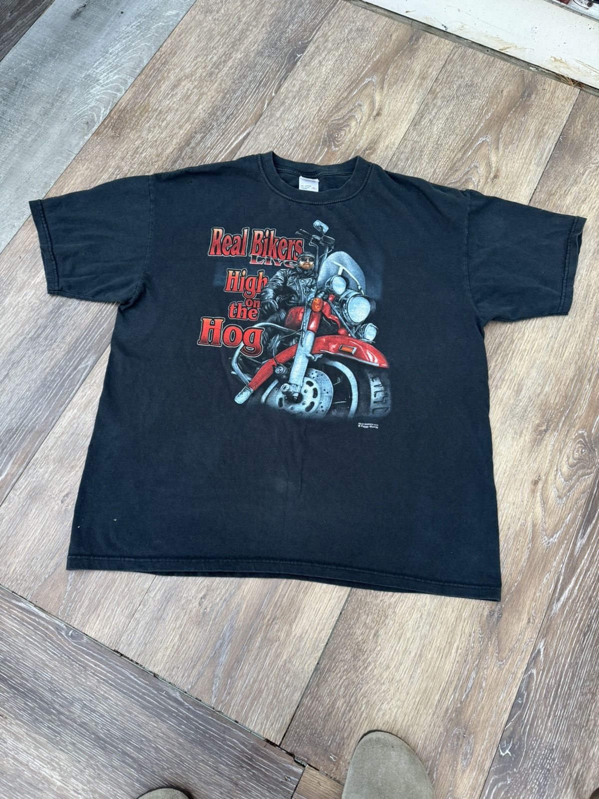 Harley Davidson × Vintage Vintage Biker T-shirt Size US XL / EU 56 / 4 - 1 Thumbnail