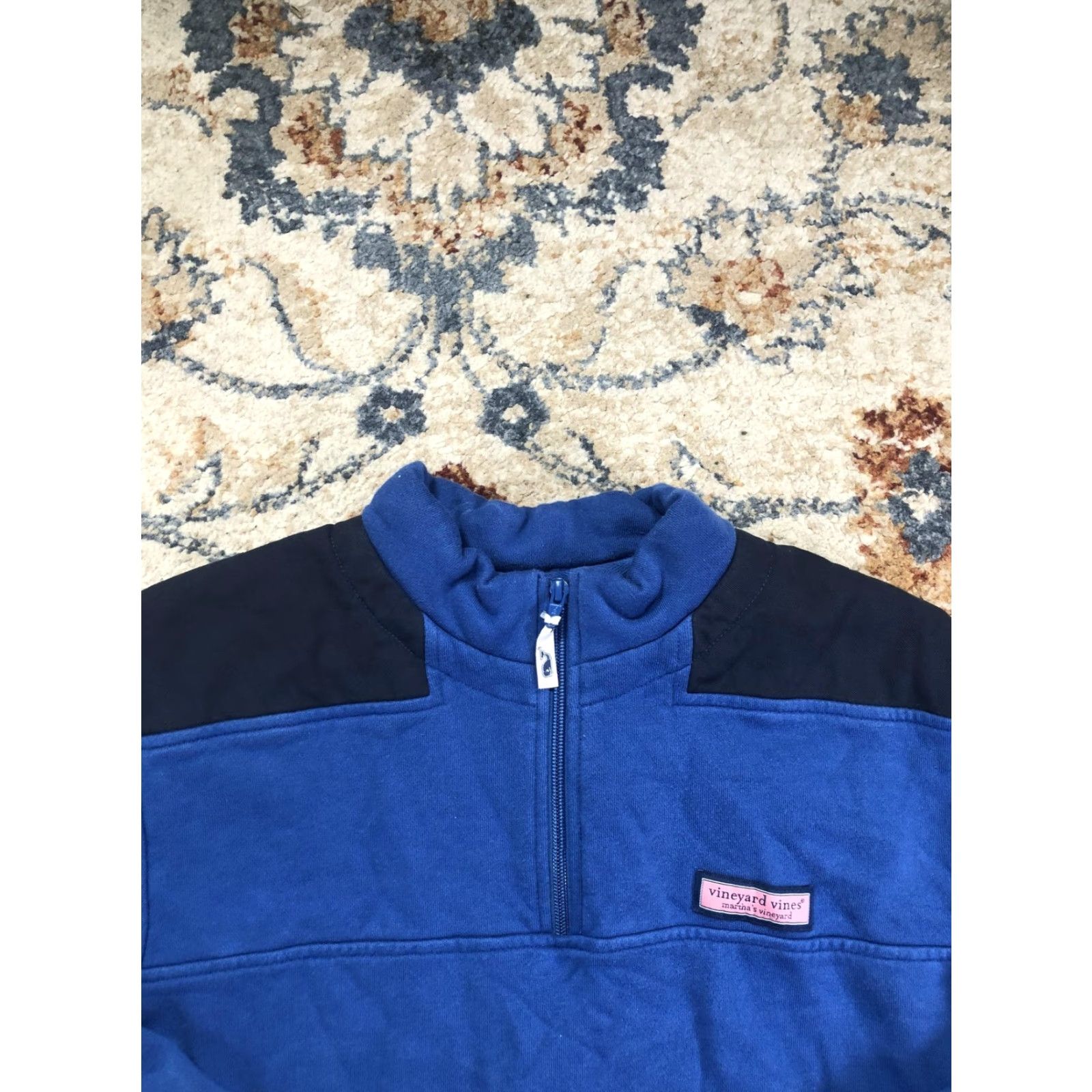 Vineyard Vines Vineyard Vines Sweatshirt Mens M 1/4 Zip Blue Fleece Shep Shirt Pullover Size US M / EU 48-50 / 2 - 2 Thumbnail
