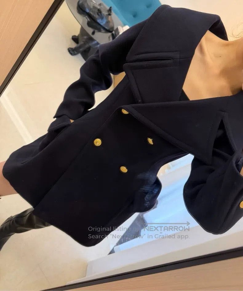 Valentino Valentino Black double-breasted coat Size L / US 10 / IT 46 - 6 Thumbnail