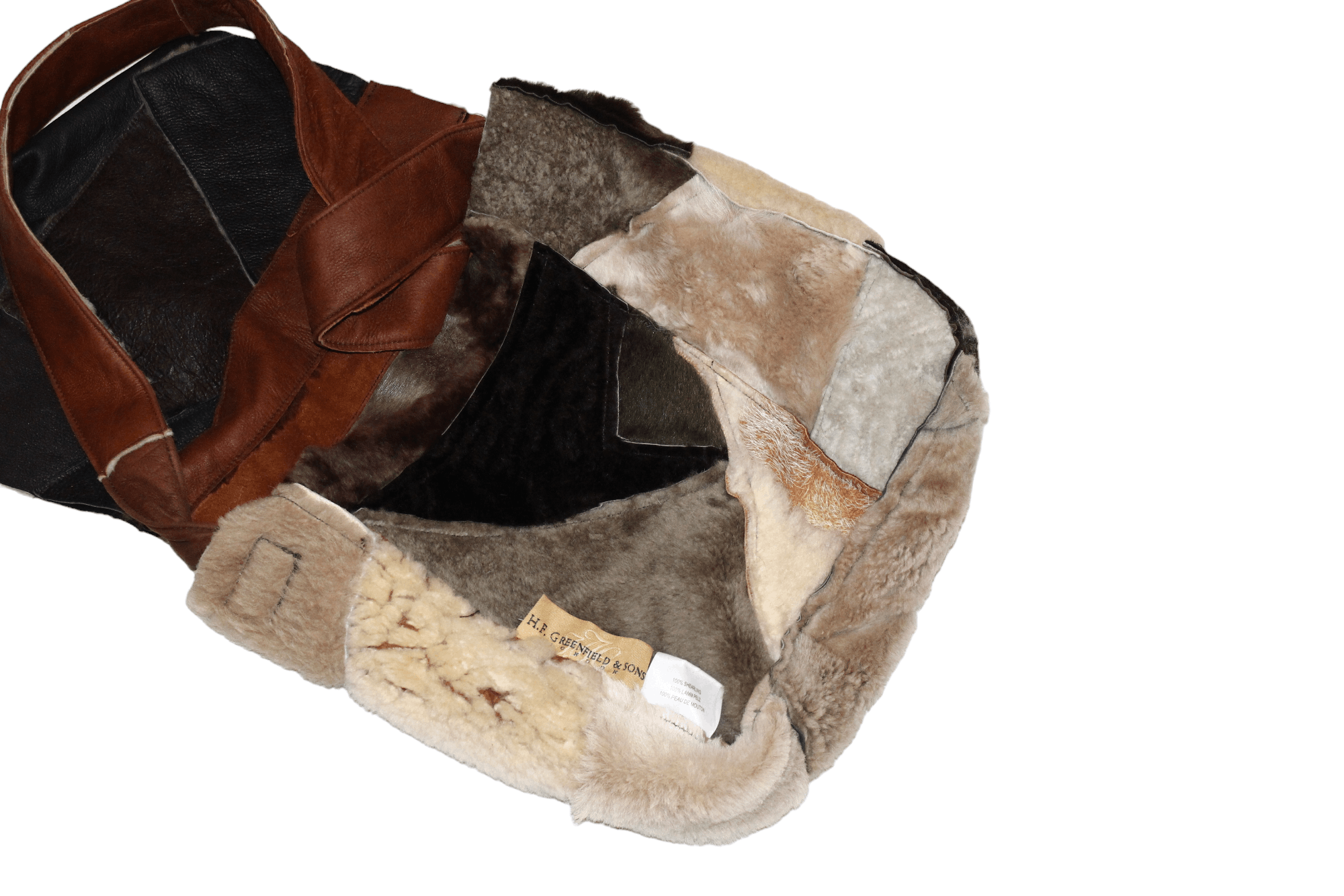 Beauty Beast VTG 🔥 H.F. Greenfield & Sons London shearling patchwork bag Size ONE SIZE - 7 Thumbnail