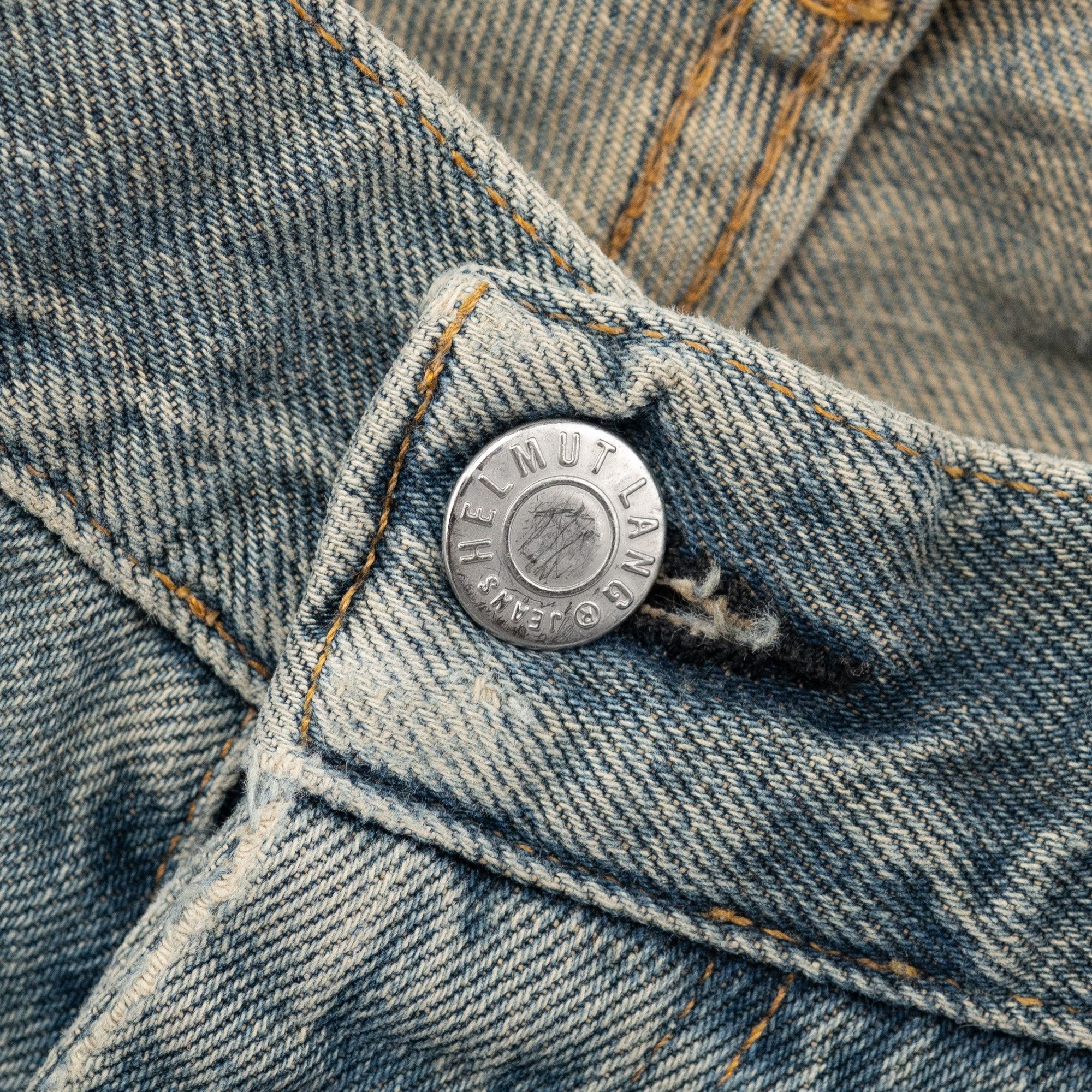 1998 Vintage Stained Denim Unhemmed