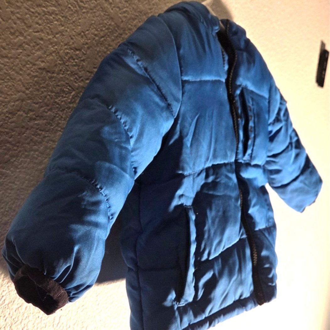 DKNY DKNY Blue & Black Puffy Hoodie Winter Jacket - 18M Size US XXS / EU 40 - 2 Thumbnail
