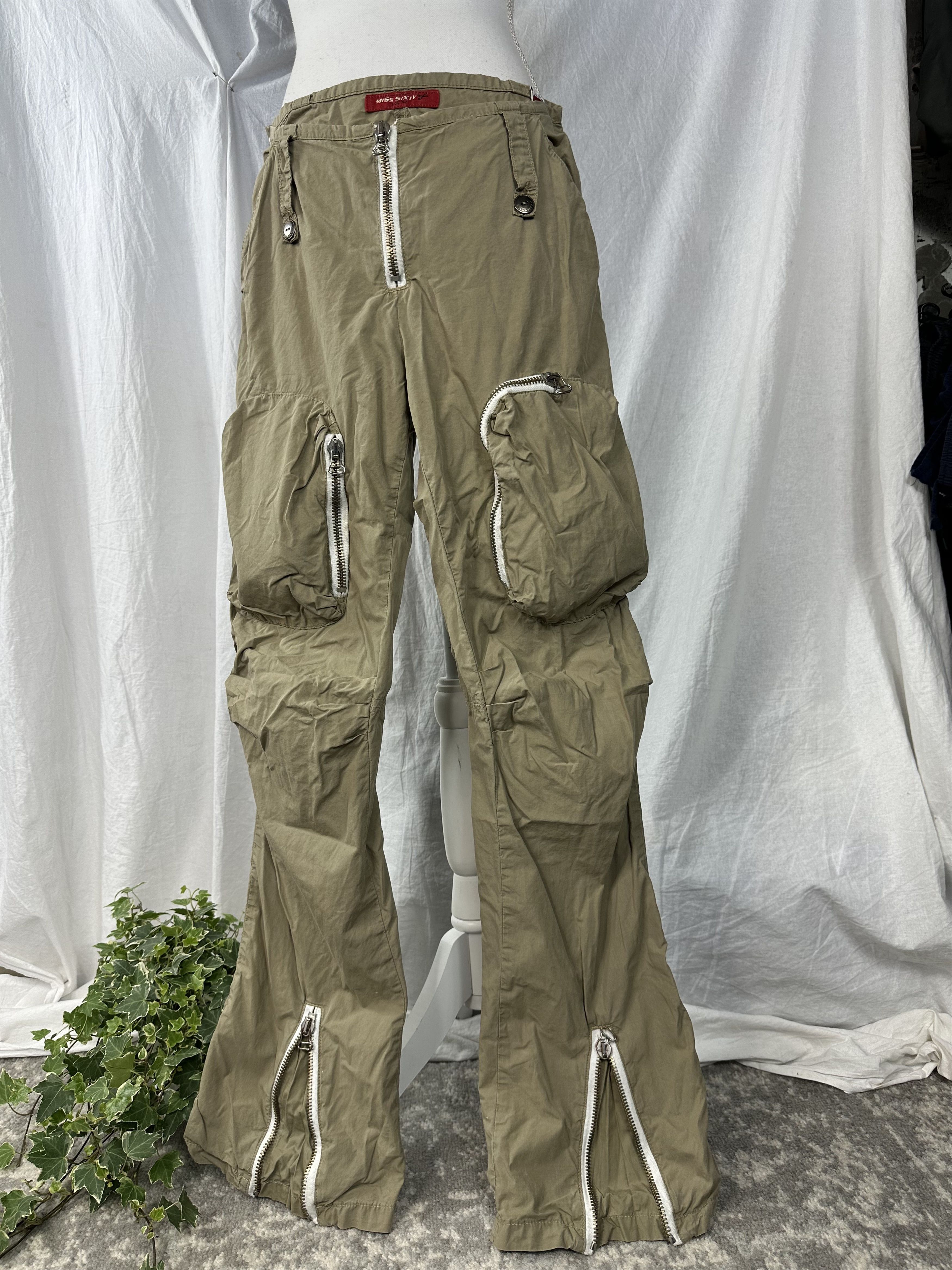 image of Miss Sixty Cargo Multipocket Pant in Beige, Women's (Size 26)