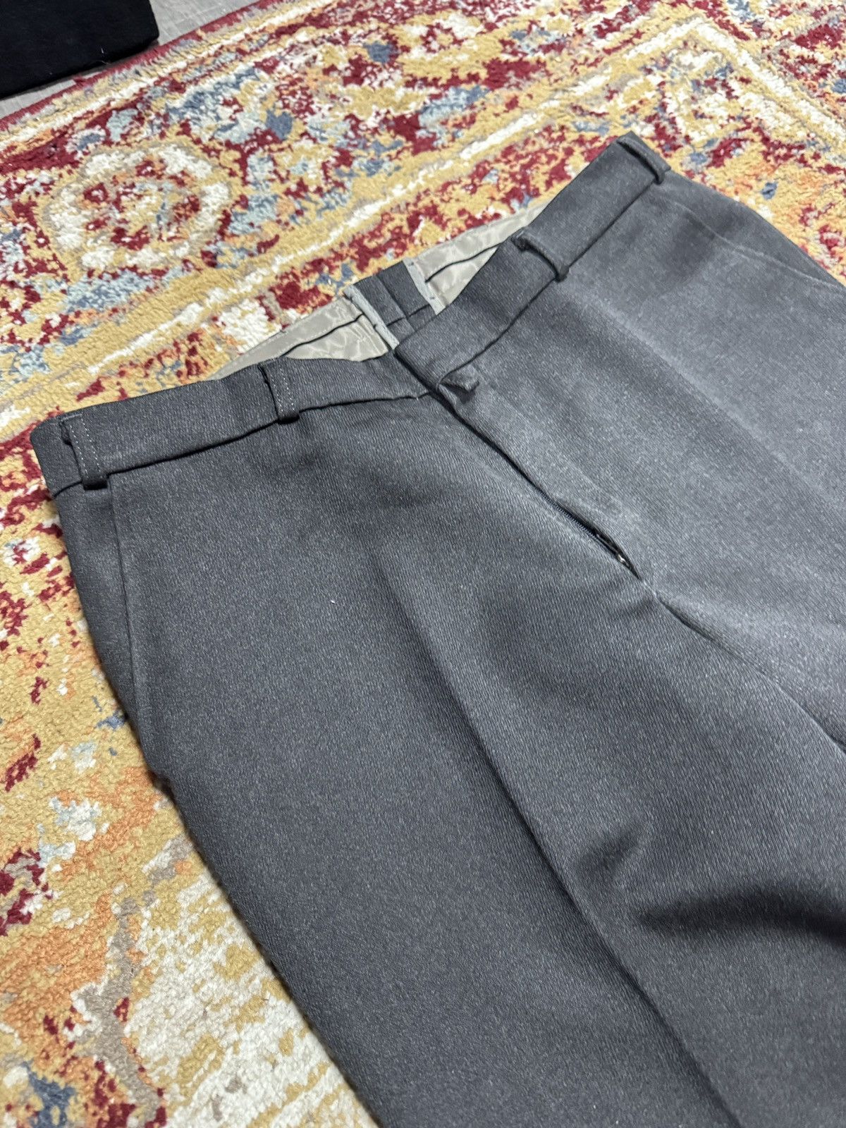 Vintage 1980s Wool Suit Pants Baggy Trousers Blend Balenciaga Rick Size US 36 / EU 52 - 2 Thumbnail