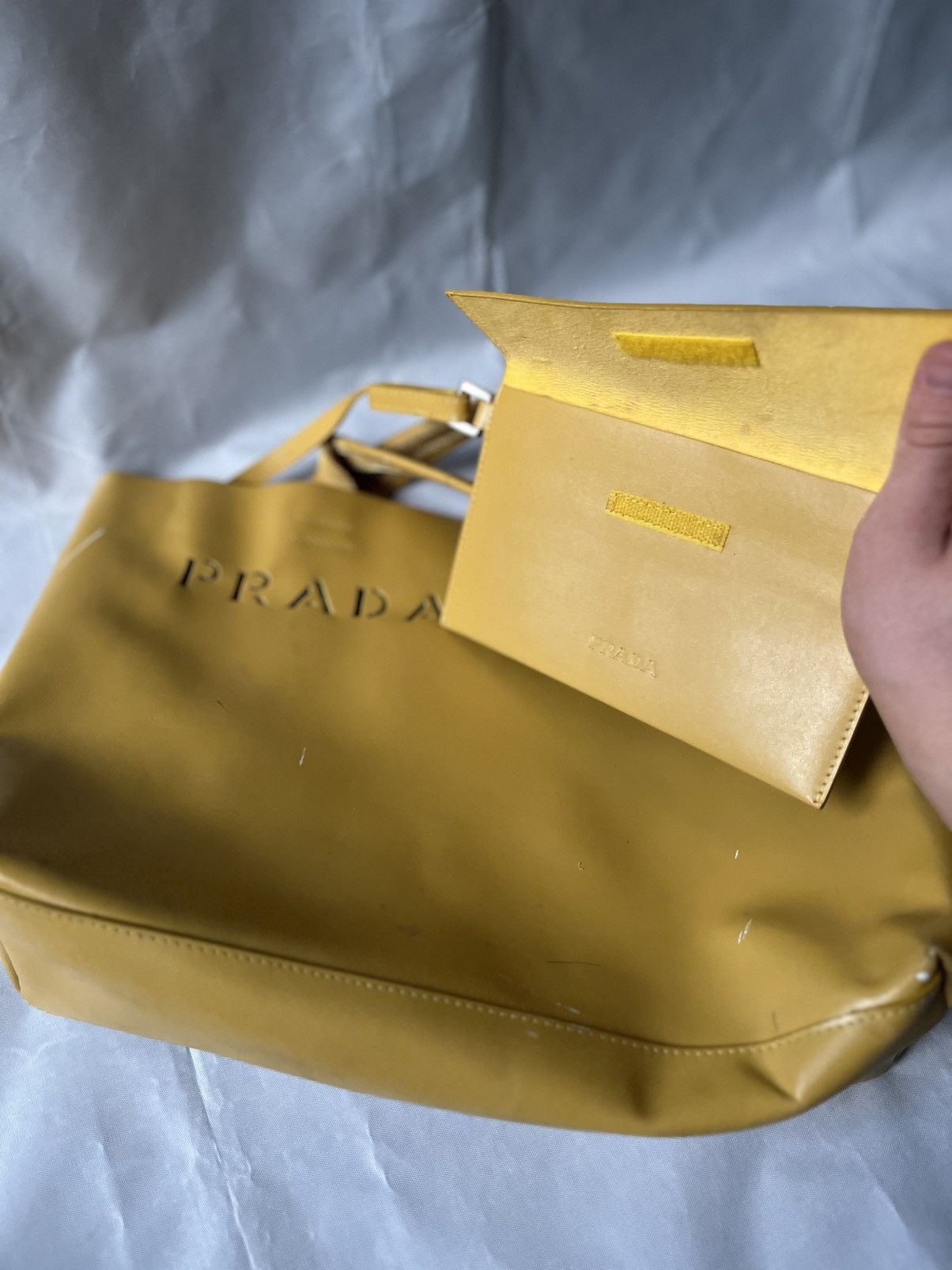 Prada Prada Beige Leather Tote Bag + Mini Bag – Italy Size ONE SIZE - 6 Thumbnail