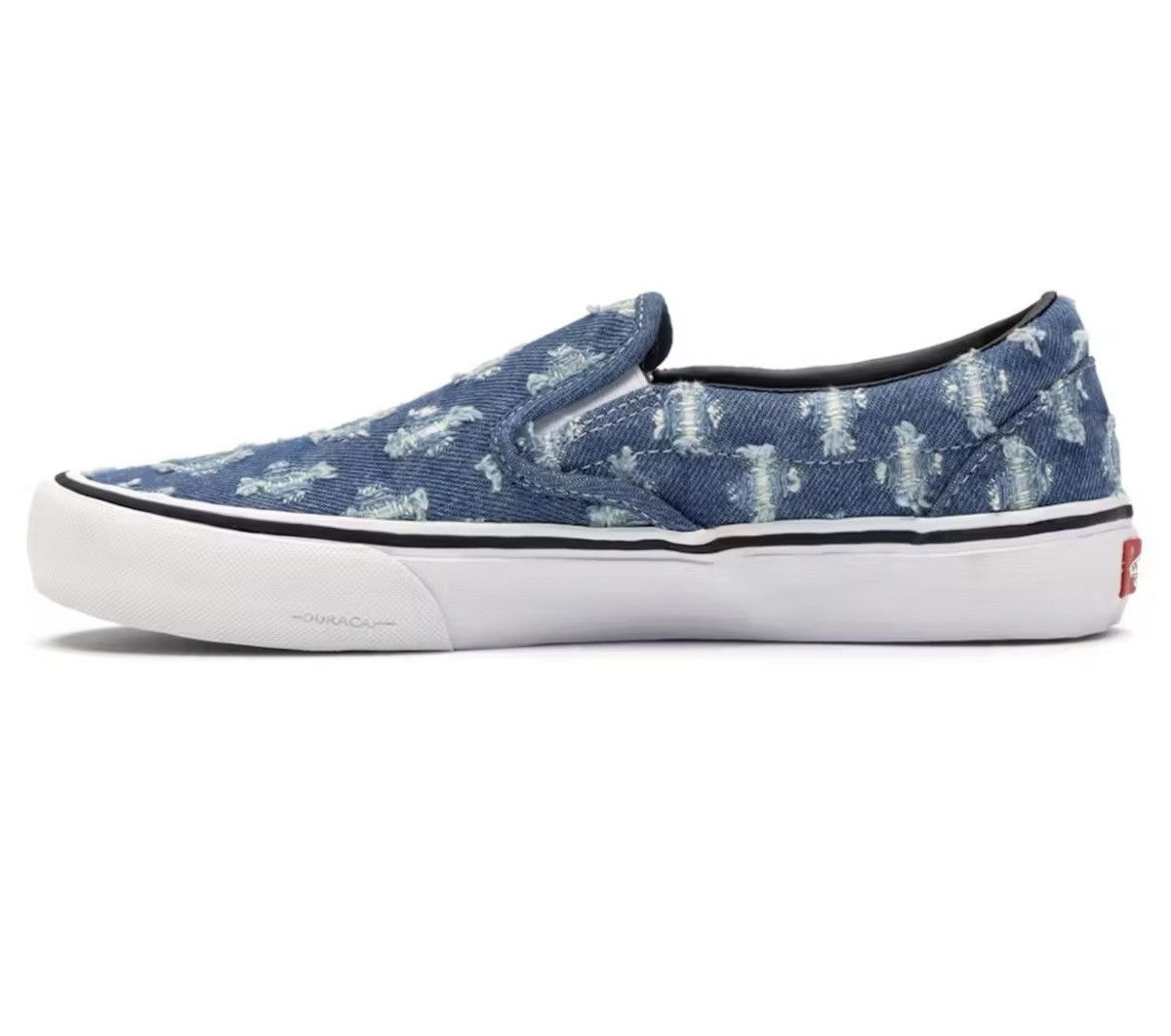 Supreme × Vans Supreme/ Vans Slip On Hole Punch Denim Blue Sz: 9 Size US 9 / EU 42 - 2 Thumbnail