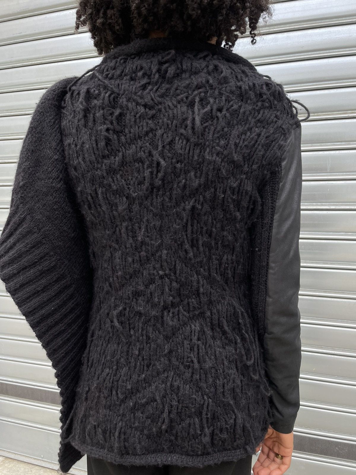 Isabel Benenato Isabel Benenato A/W 2011-2012 Cardigan Wool/Leather Size L / US 10 / IT 46 - 8 Thumbnail