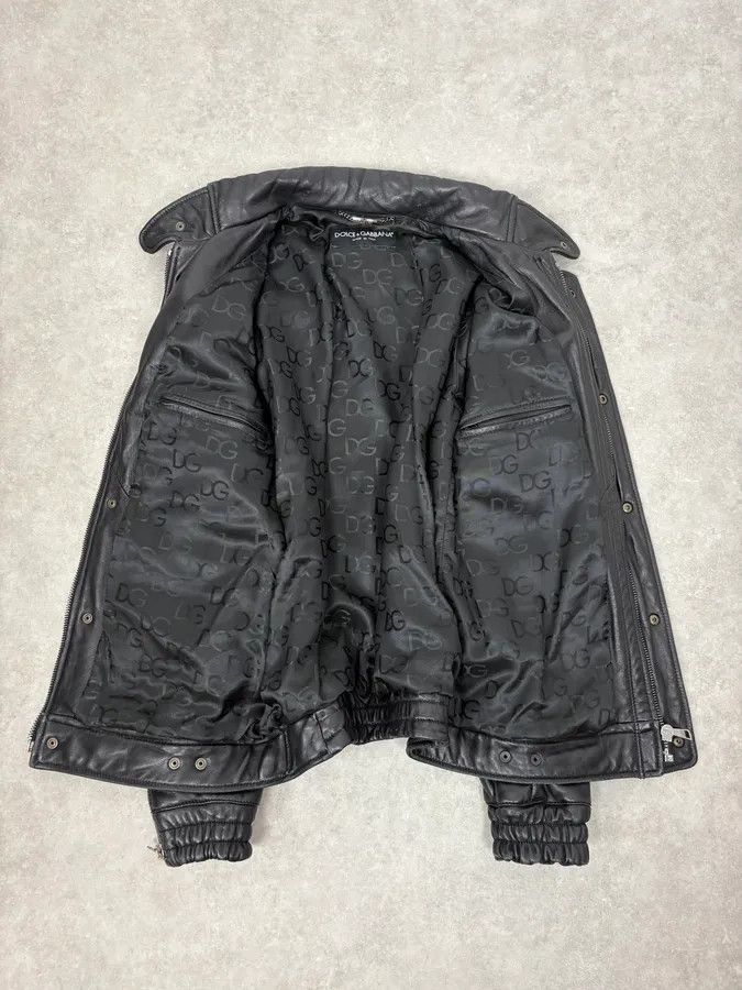 Dolce & Gabbana 2010s Dolce & Gabbana Multi Zip Black Sheep Leather Jacket Size US M / EU 48-50 / 2 - 8 Thumbnail