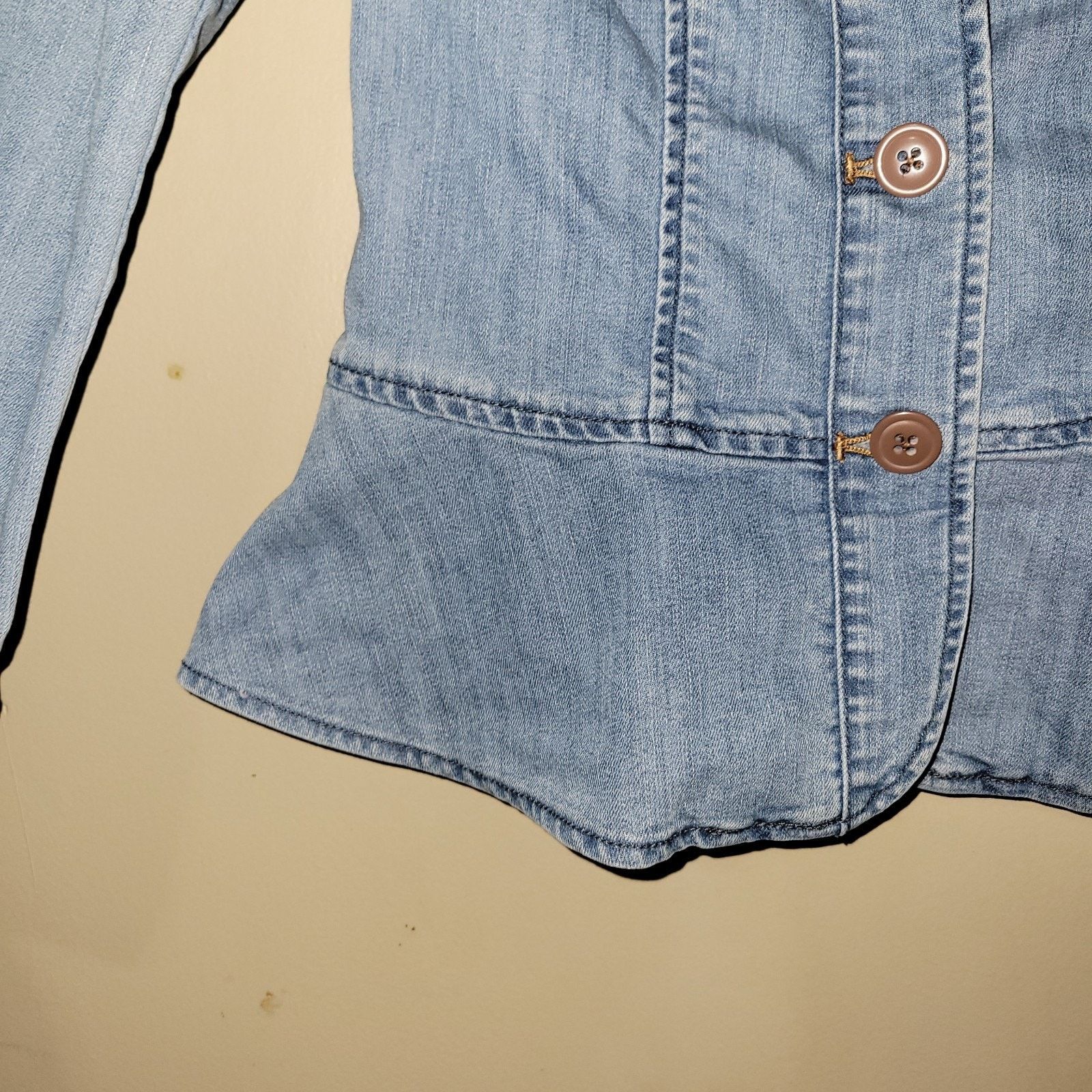 & Other Stories Anthropologie Women's Jean Denim Blazer Jacket 00 Size XS / US 0-2 / IT 36-38 - 12 Thumbnail