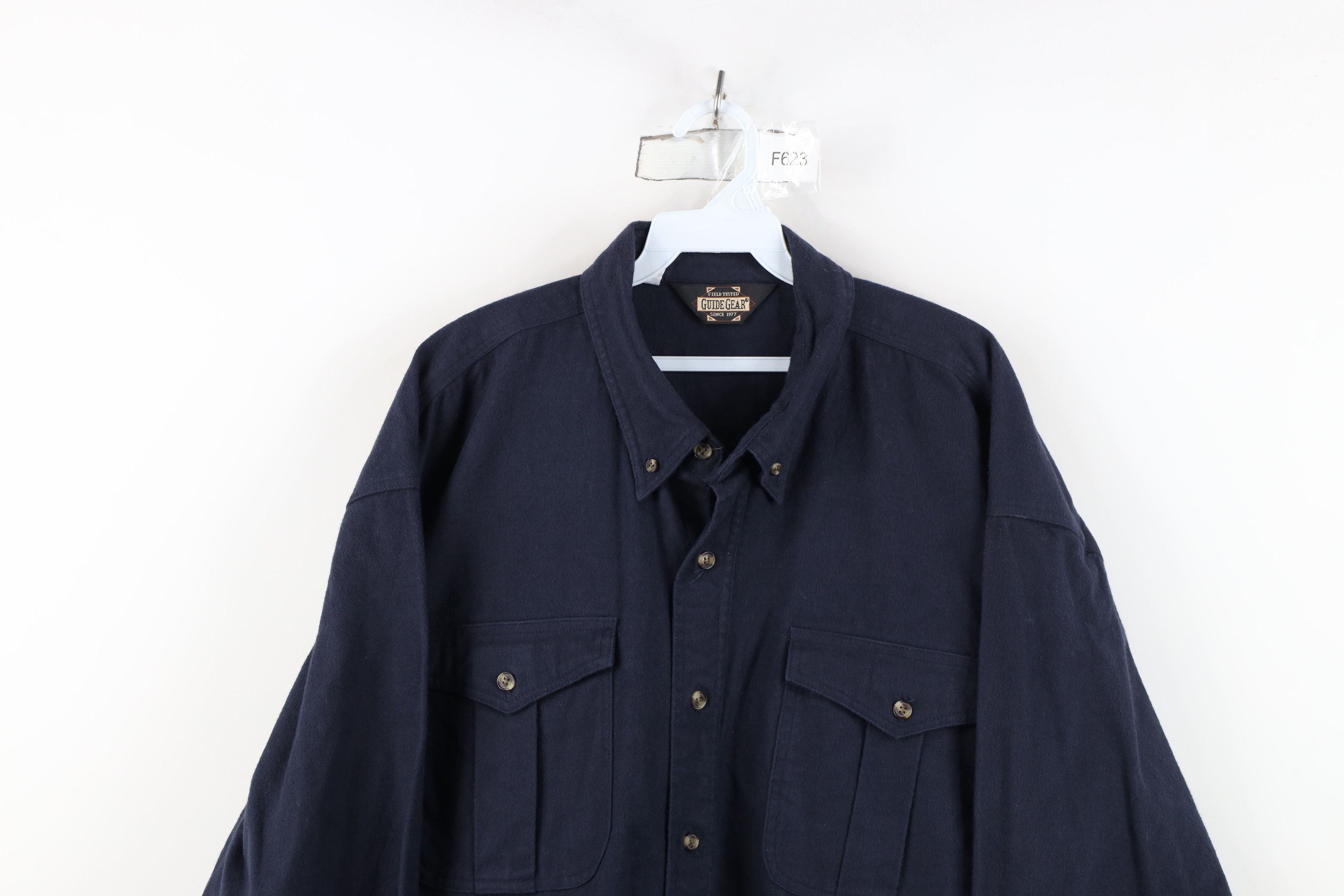 Vintage Vintage Streetwear Heavyweight Chamois Collared Button Shirt Size US XXL / EU 58 / 5 - 2 Thumbnail