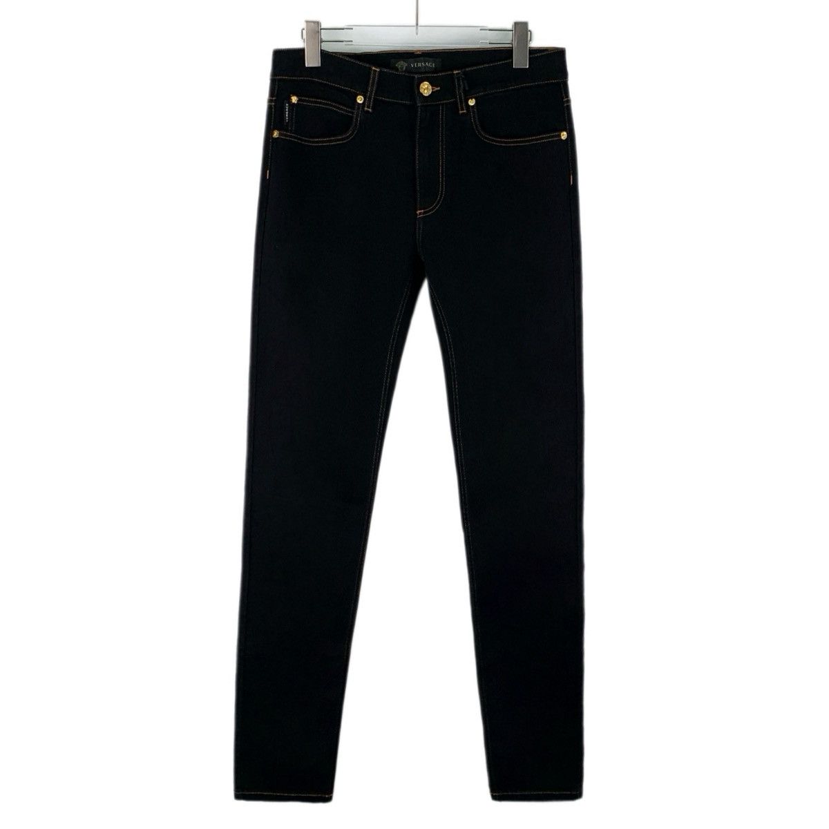 Versace Versace Black Logo Cut Line Cotton Casual Trousers K26WX Size US 32 / EU 48 - 1 Thumbnail