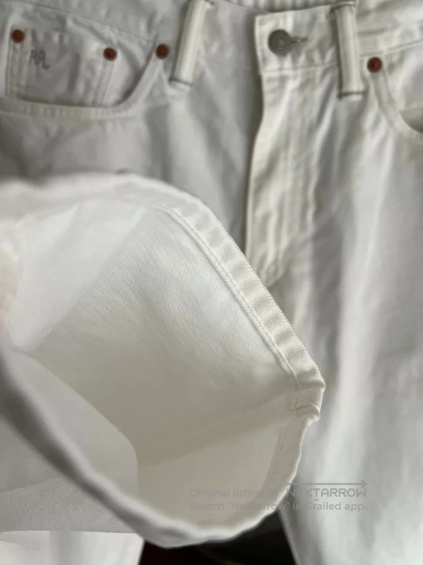 RRL Ralph Lauren RRL Double RL White Denim Slim Fit Pants. Size US 32 / EU 48 - 4 Thumbnail