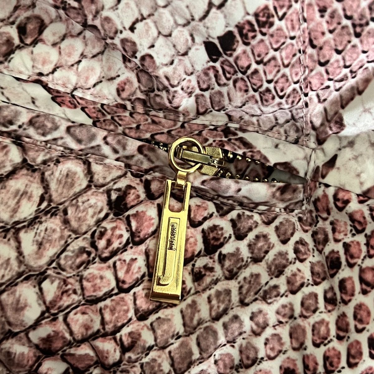 Roberto Cavalli Just Cavalli Snakeskin Puffer Jacket Size XS / US 0-2 / IT 36-38 - 3 Thumbnail