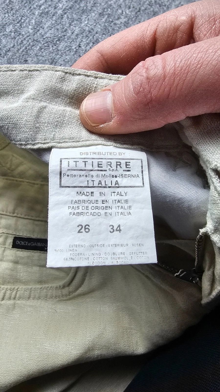 Dolce & Gabbana Dolce Gabbana Vintage Linen Pants Women W26 Beige Italy Size US 26 / EU 42 - 10 Thumbnail
