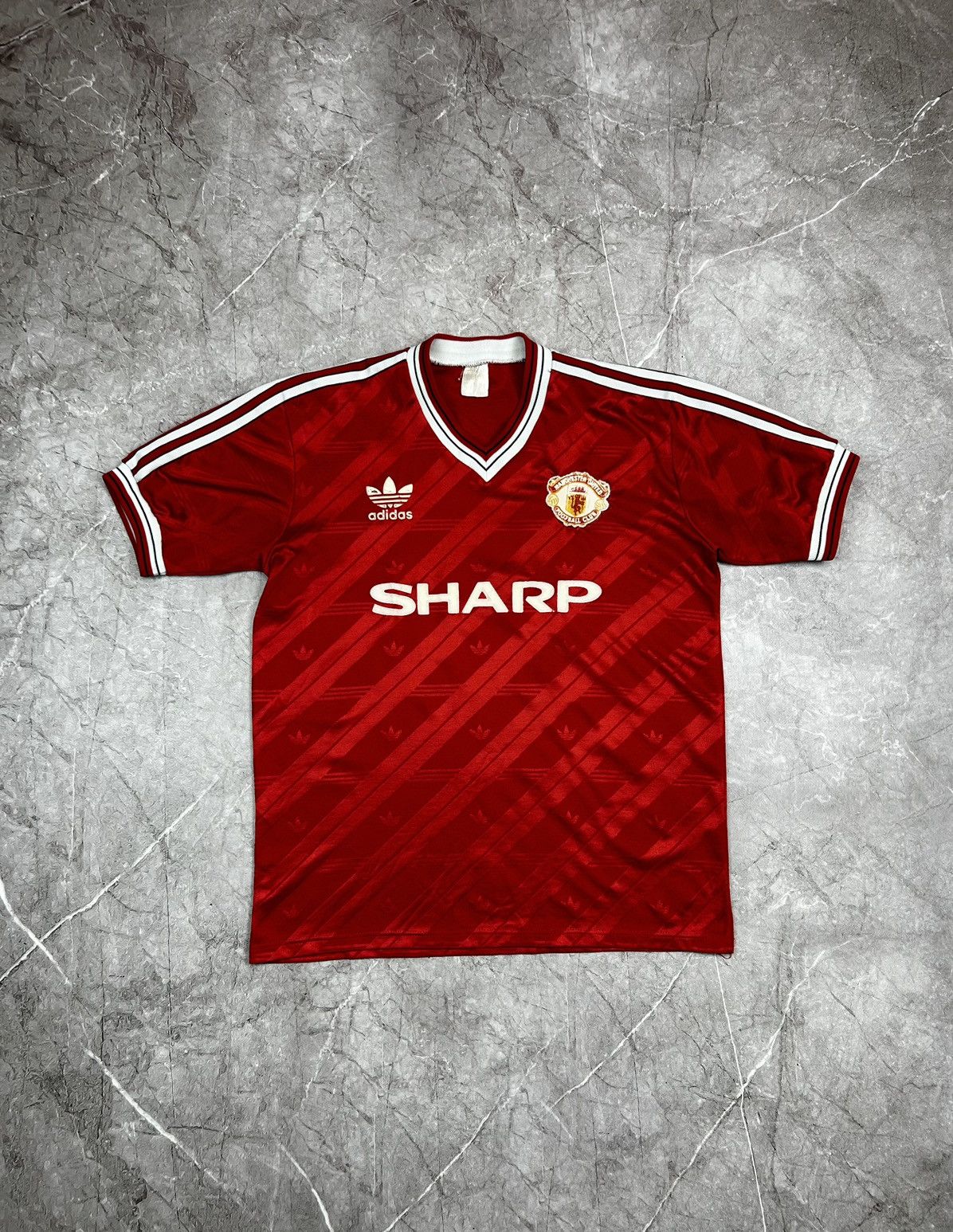 Adidas Vintage 1986s Manchester United Jersey Football Club Soccer Size US S / EU 44-46 / 1 - 2 Thumbnail