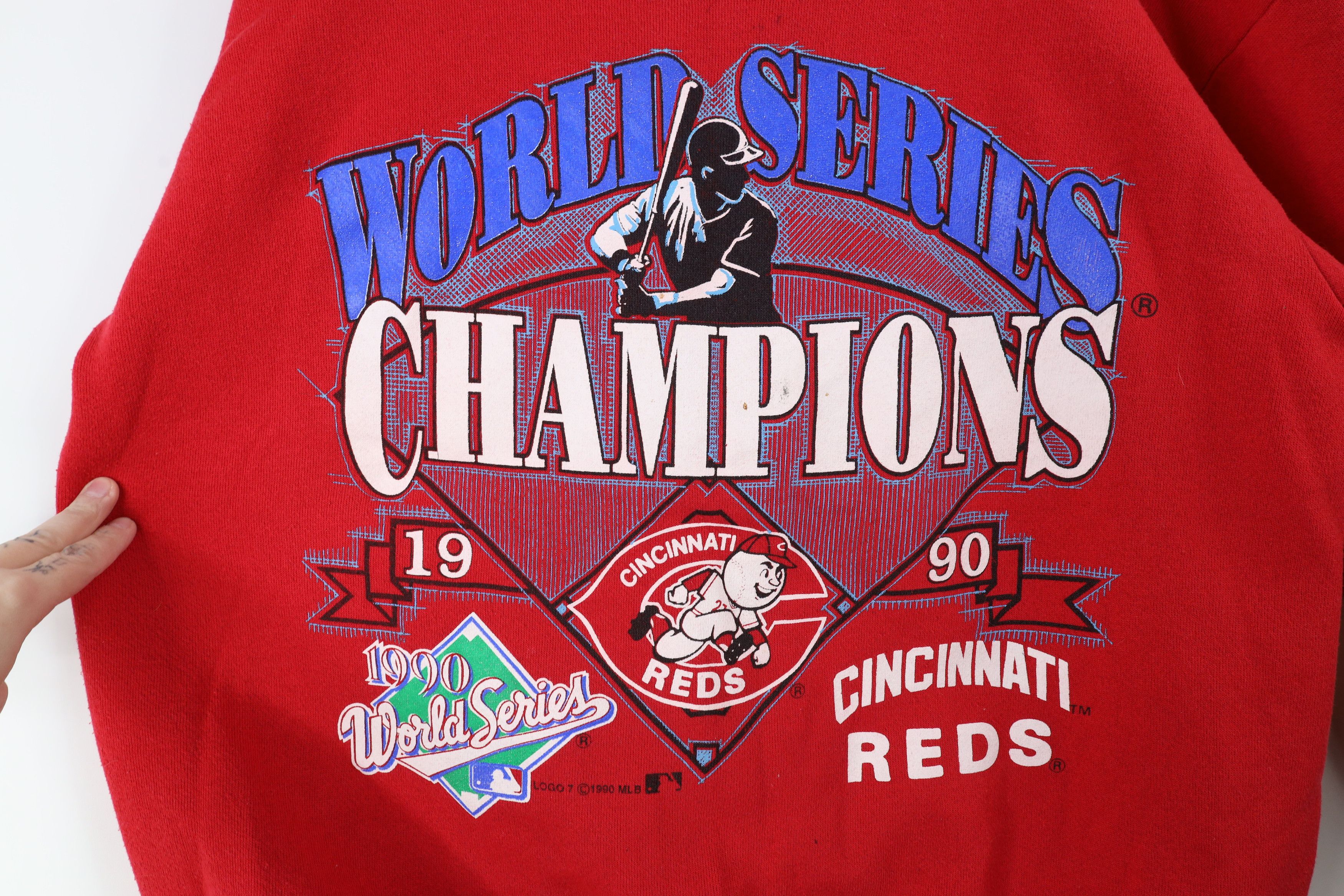Vintage Vintage Champs Cincinnati Reds Baseball Sweatshirt USA Red Size US XL / EU 56 / 4 - 6 Thumbnail