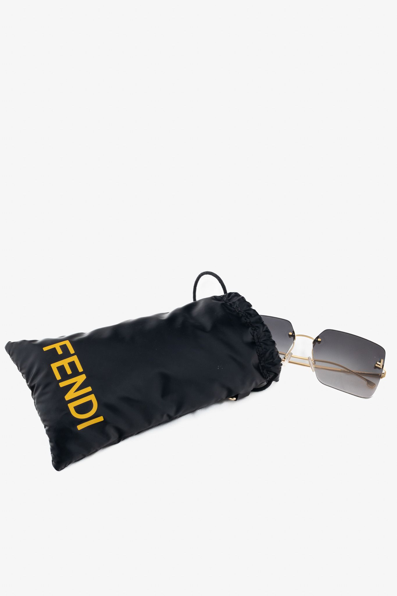 Fendi Fendi First FE4082US Gold-Tone FF-Crystal Square Sunglasses Size ONE SIZE - 10 Thumbnail