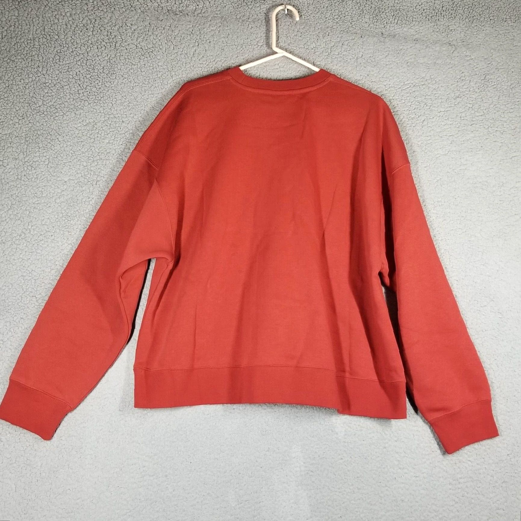 Jordan Brand VINTAGE Jordan Women's Crewneck Sweatshirt L Brick Red Fleece Pullover Long Sleeve FN4491-209 Size L / US 10 / IT 46 - 2 Thumbnail