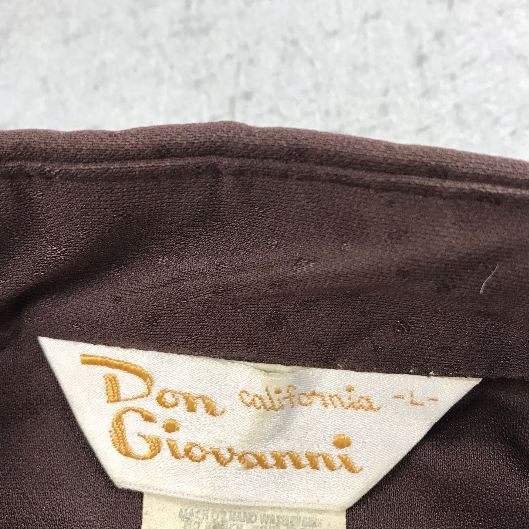 Vintage VINTAGE Don Giovanni Shirt Mens Large Brown California Disco Camp Collar 70s Size US L / EU 52-54 / 3 - 3 Thumbnail