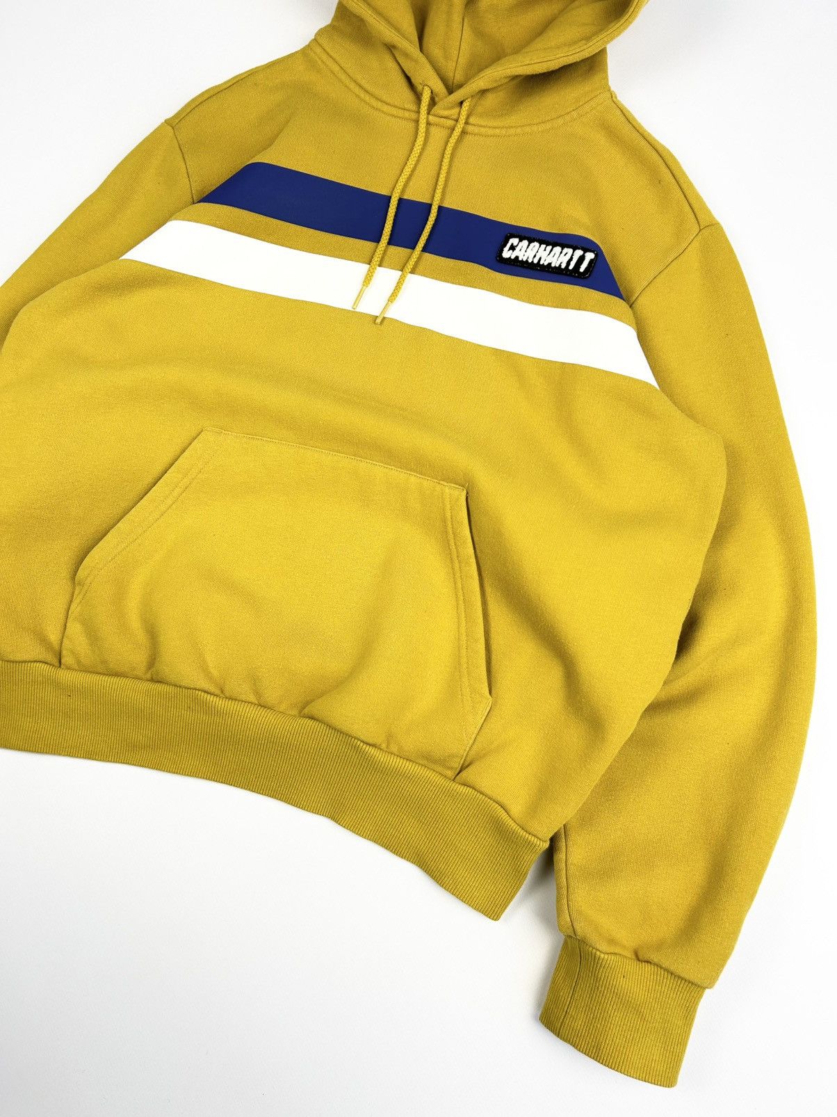 Carhartt × Carhartt Wip × Stussy Y2k Carhartt Wip YELLOW Hooded Borman Sweatshirt Size US S / EU 44-46 / 1 - 6 Thumbnail