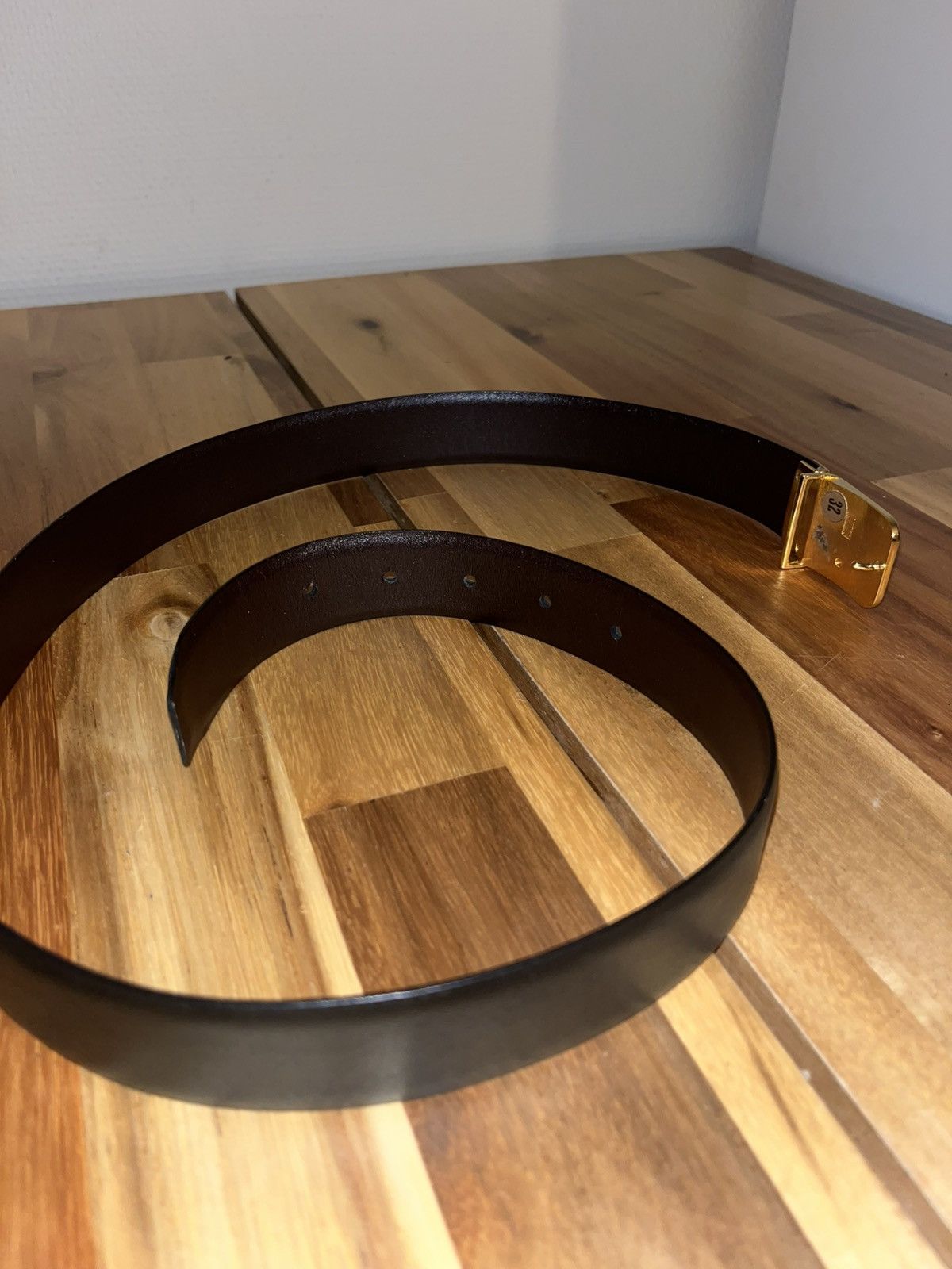 Dior Dior Vintage Gold Buckle Black Leather Belt 32 Size ONE SIZE - 5 Thumbnail