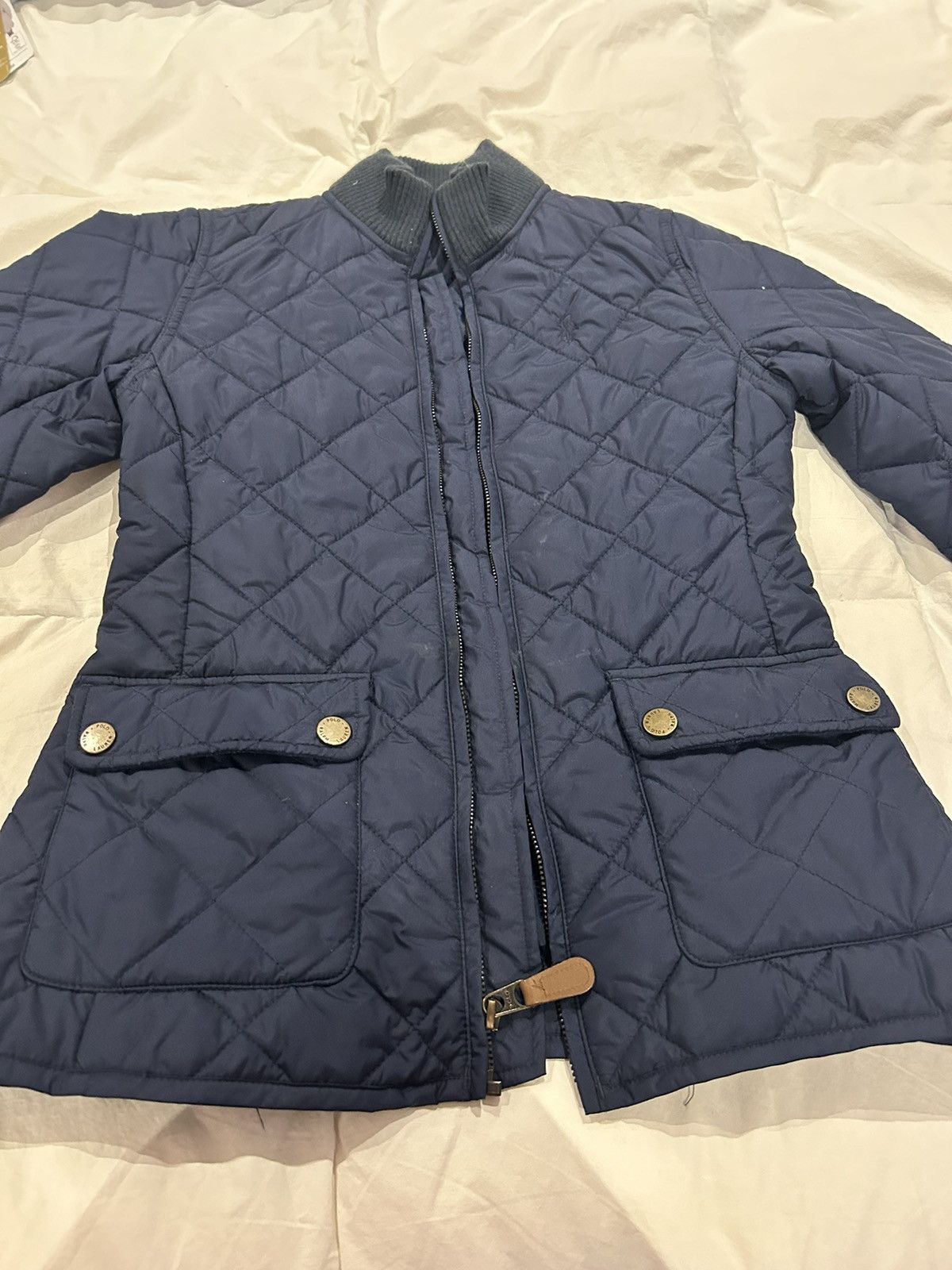 Polo Ralph Lauren Navy Polo Ralph Lauren Large 12/14 Quilted Jacket Size L / US 10 / IT 46 - 3 Thumbnail