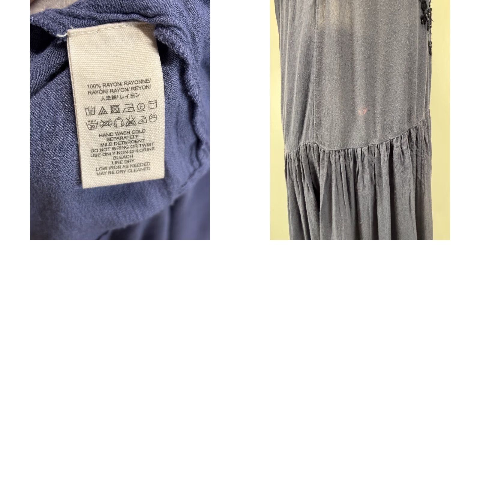 Free People FREE PEOPLE Bohemian Embroidered Midi Dress XS Blue Sleeveless Drop Waist Halter Womens Size XS / US 0-2 / IT 36-38 - 8 Thumbnail