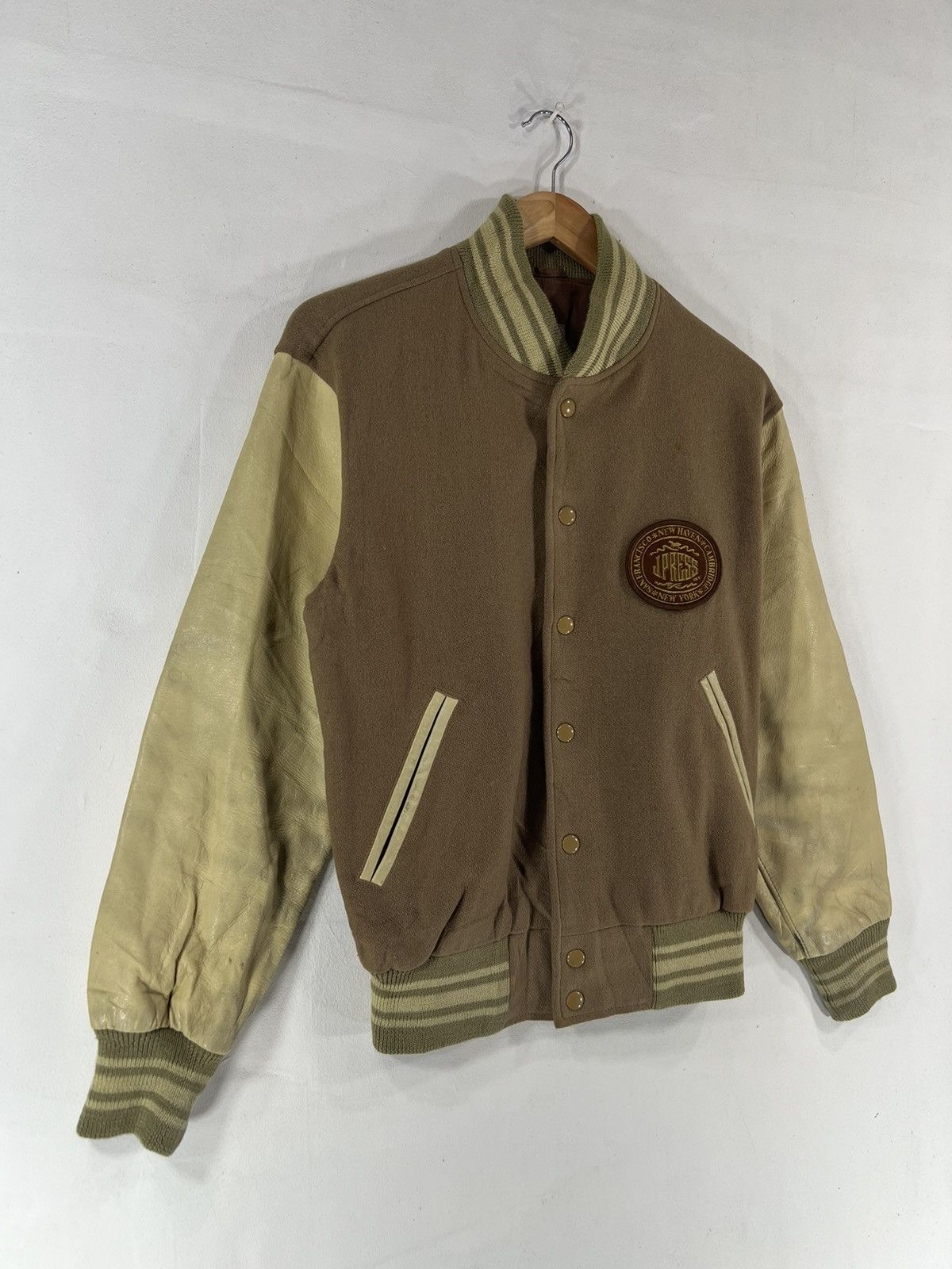 J. Press Leather Varsity J Press Streetwear bomber jacket Size US M / EU 48-50 / 2 - 4 Thumbnail
