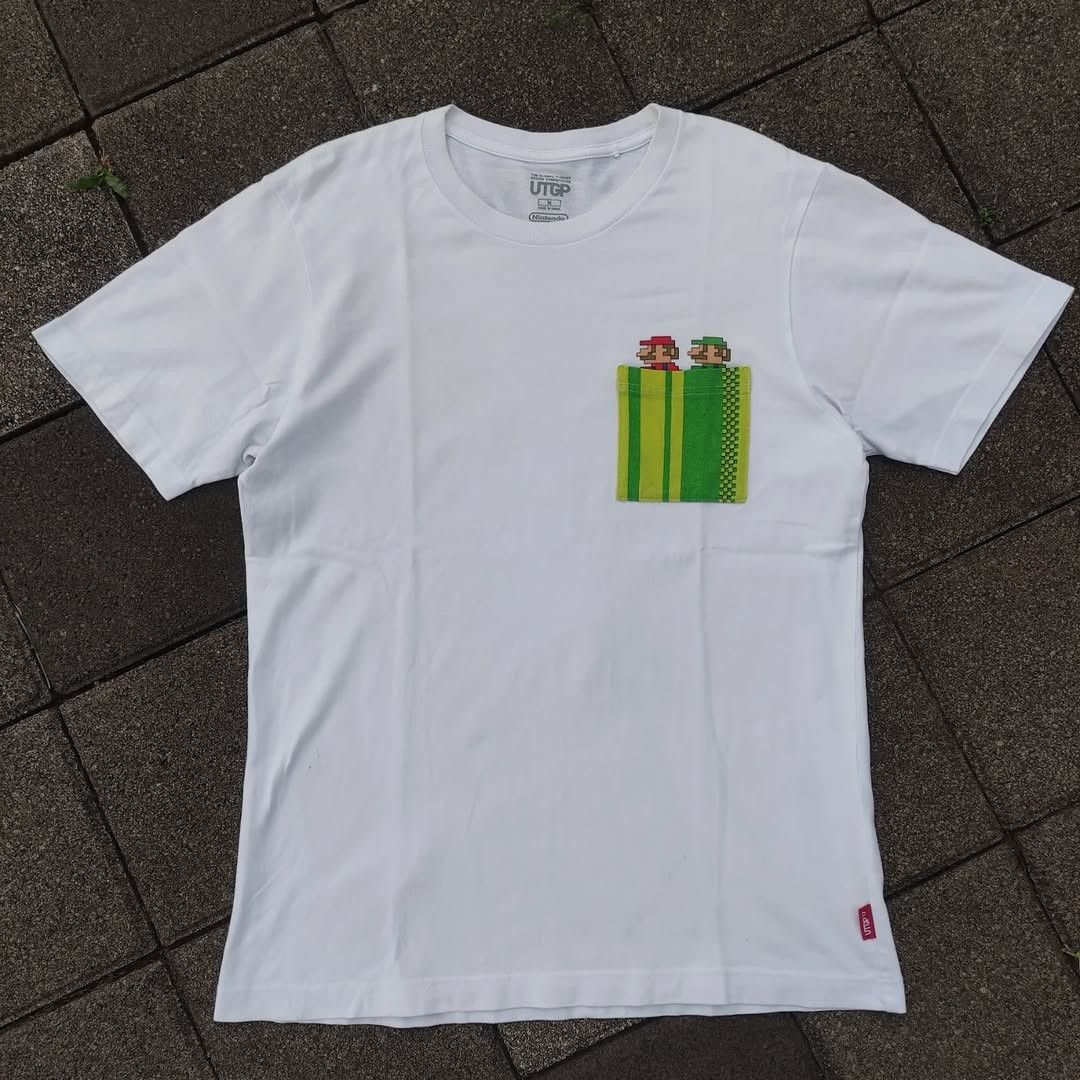 Vintage Super Mario Uniqlo Tshirt Size US M / EU 48-50 / 2 - 1 Thumbnail