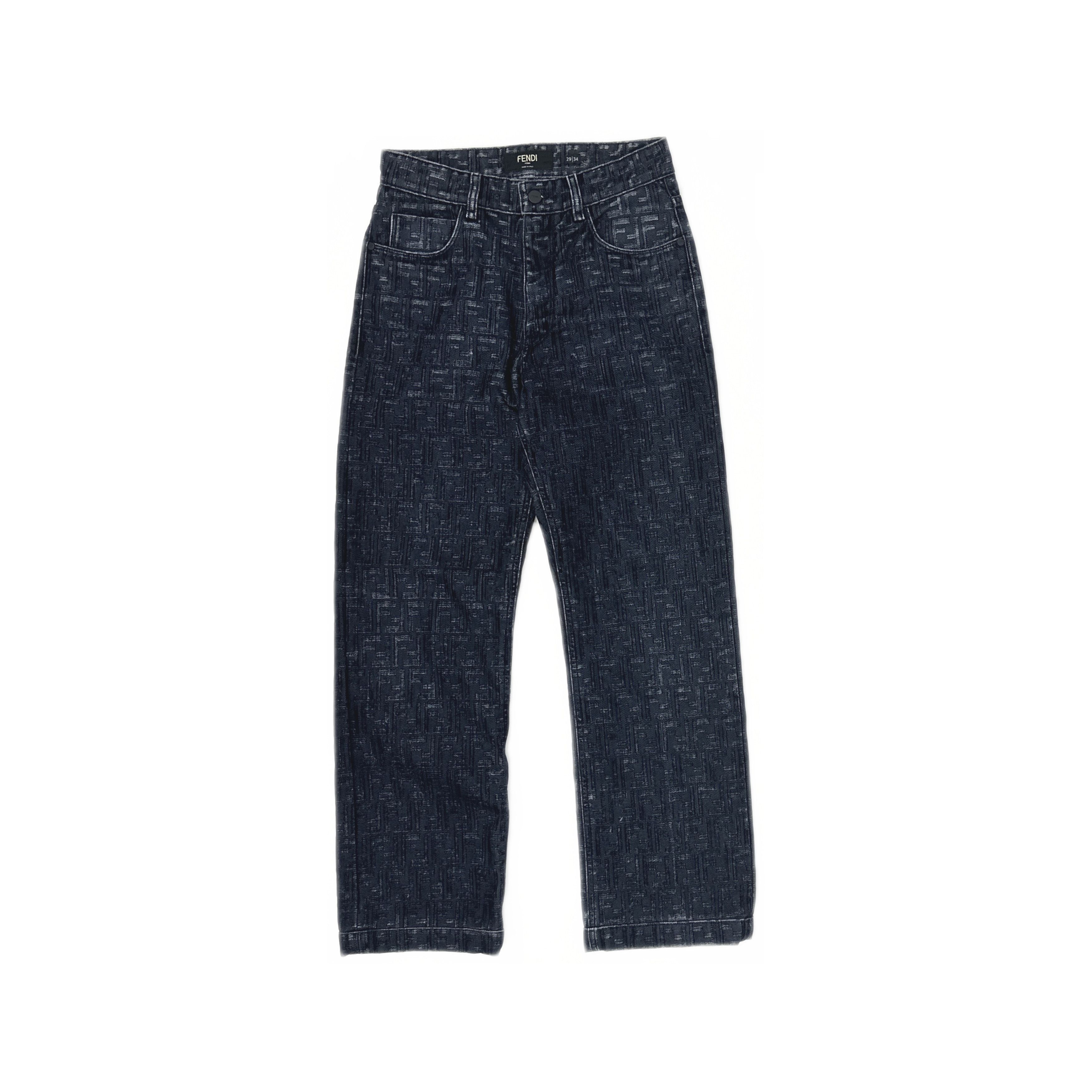 Fendi Fendi FF Monogram Denim Jeans Size 29 Size US 29 - 1 Thumbnail