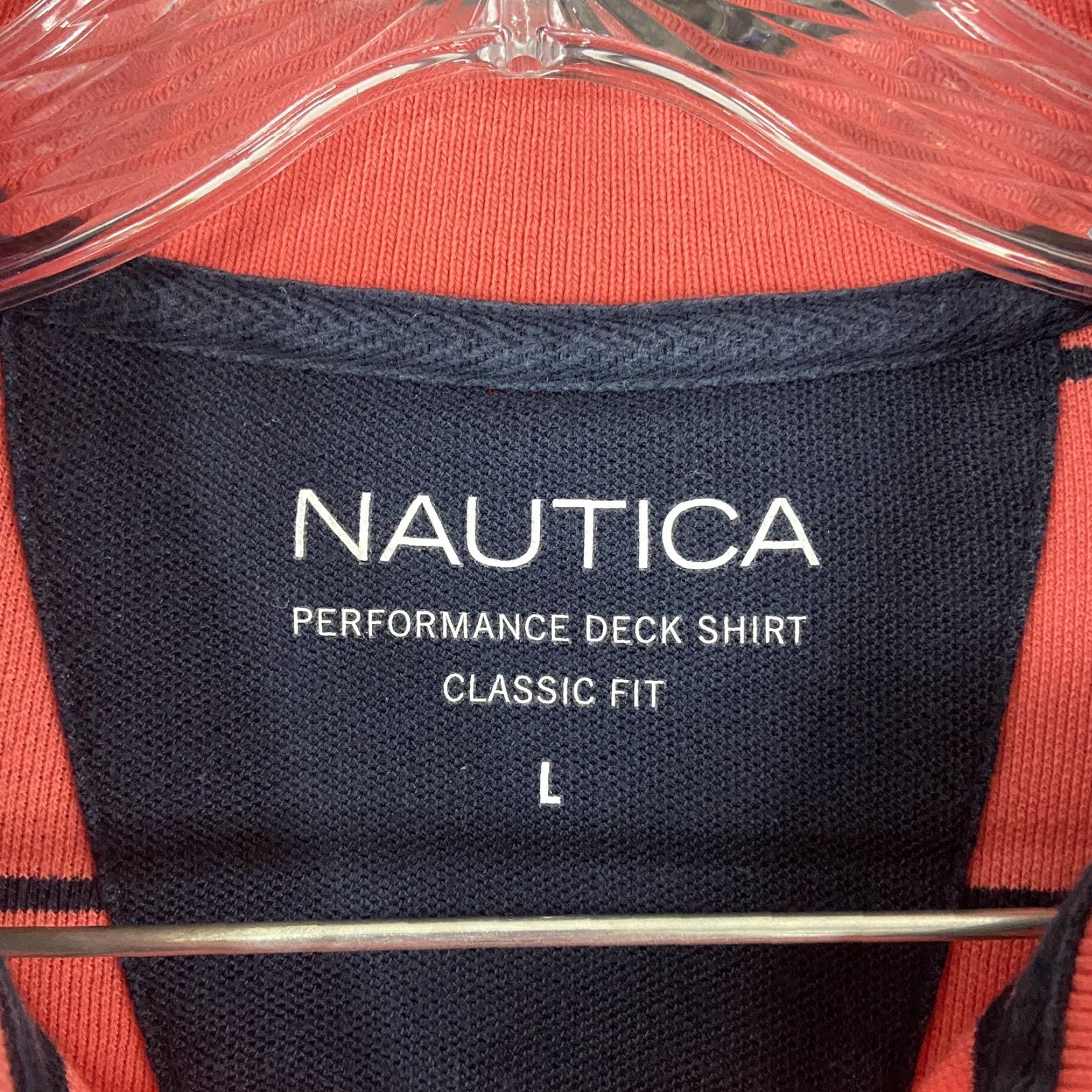 Nautica VINTAGE Nautica Polo Shirt Men’s L Short Sleeve Pink Blue Striped Deck Performance Size US L / EU 52-54 / 3 - 6 Thumbnail