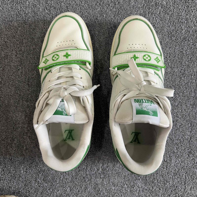 Louis Vuitton Louis Vuitton Classic Trainer Sneakers in White Green -2505 Size US 8 / IT 38 - 7 Thumbnail