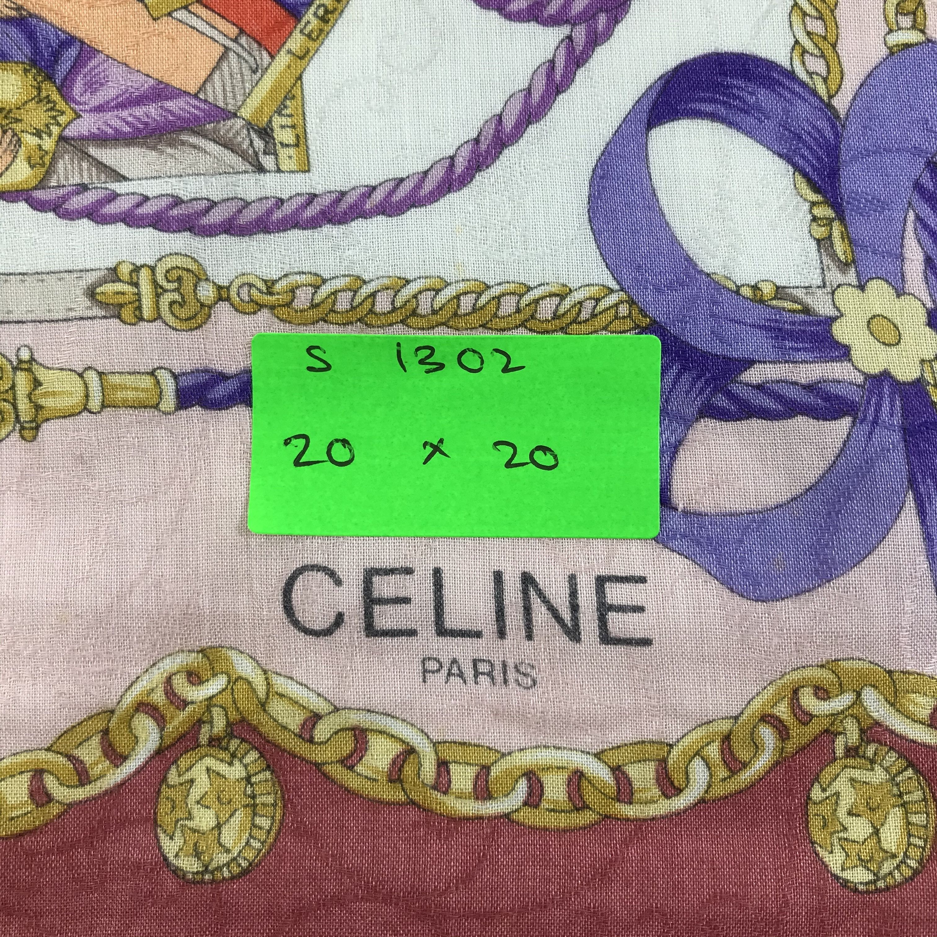 Celine × Vintage Celine Bandana / Handkerchief / Neckerchief - S1302 Size ONE SIZE - 5 Thumbnail