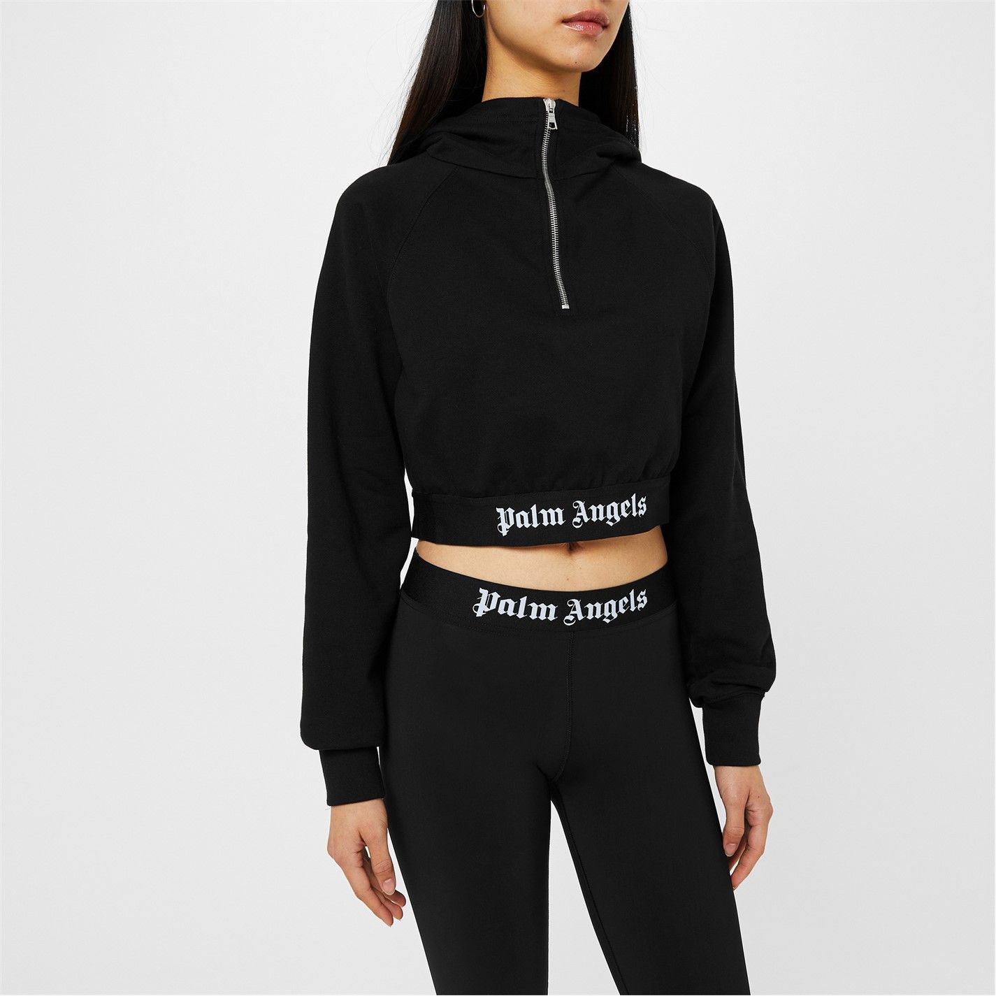 Palm Angels o1g2r1mq0325 Logo Tape Hoodie in Black Size L / US 10 / IT 46 - 3 Thumbnail
