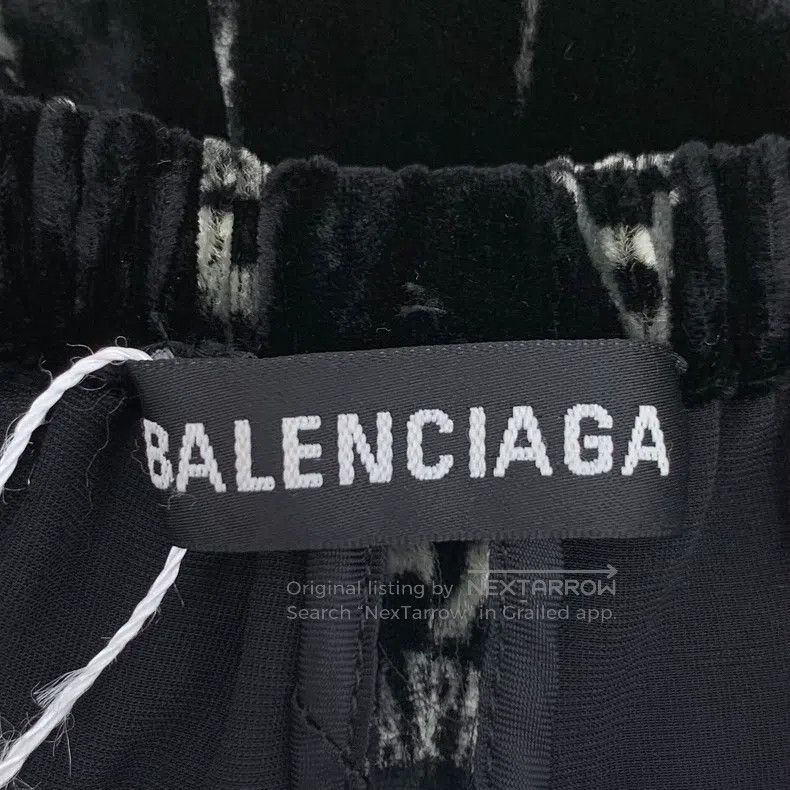 Balenciaga Balenciaga Black Tower Lettering Embroidered Velvet Casual Size US 28 / EU 44 - 6 Thumbnail