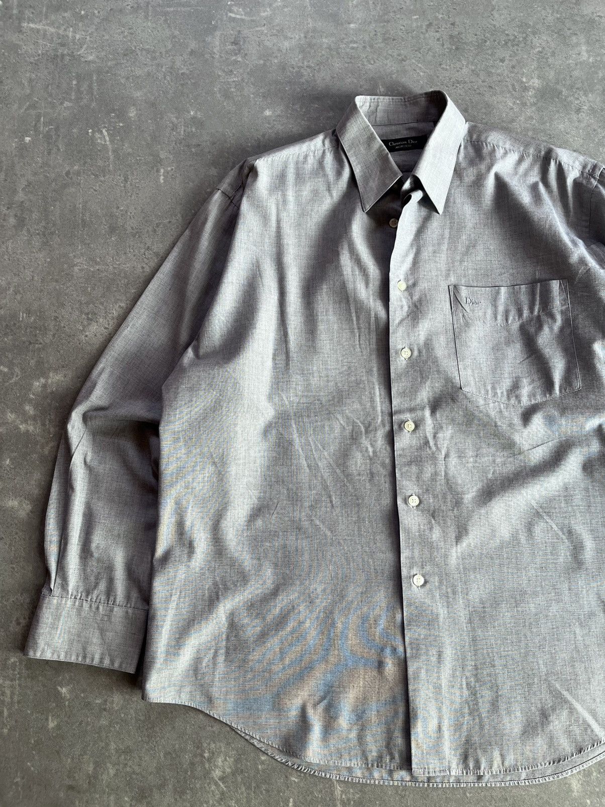 Christian Dior Monsieur Vintage 90s Christian Dior Monsieur Pocket Logo Shirt 41 Size US L / EU 52-54 / 3 - 3 Thumbnail