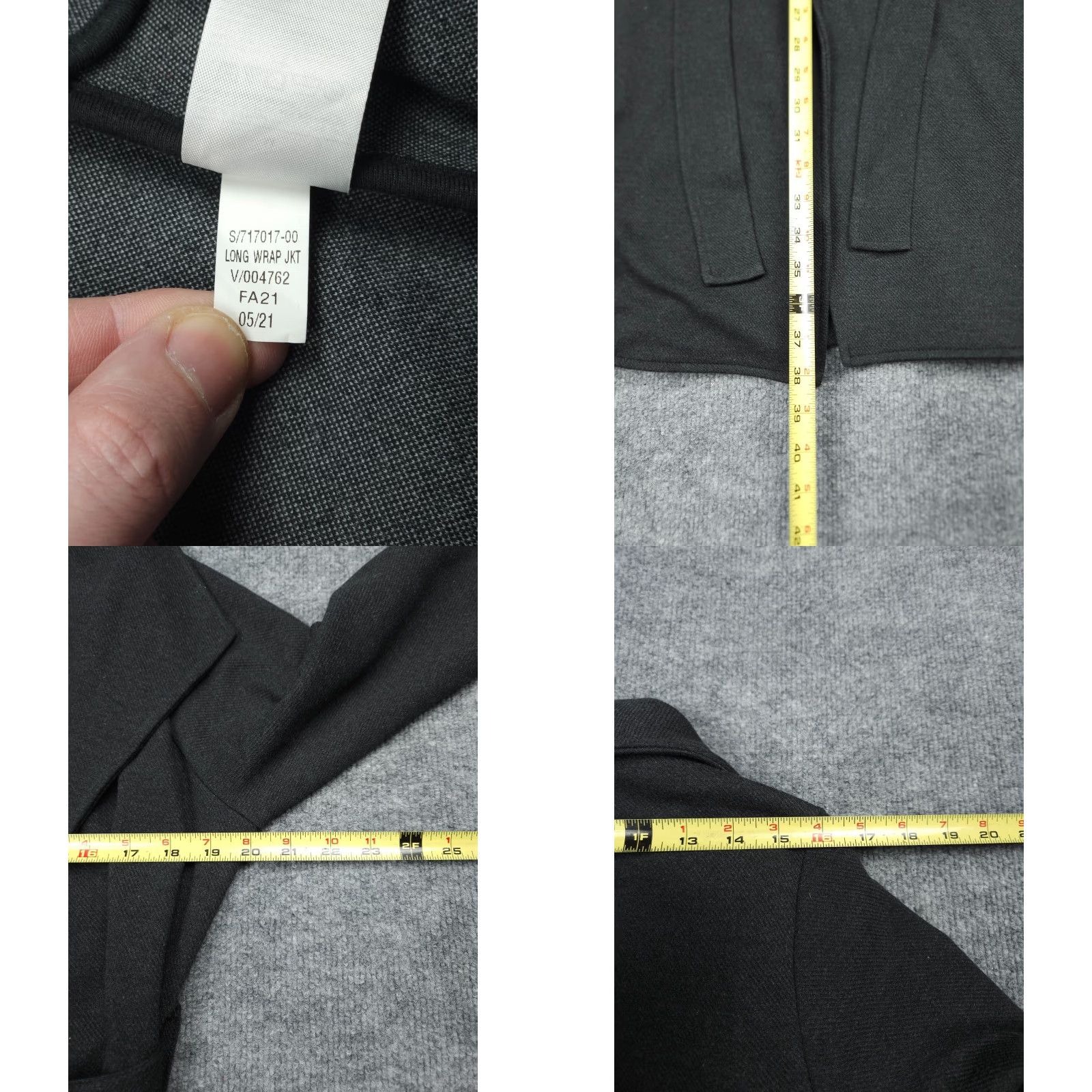 Banana Republic Banana Republic Long Wrap Jacket Women's M Gray Belted Cotton Blend NWT Coat, Trench, Classic, Belted, Long Sleeve, Regular, Fall Winter Spring, Women Size M / US 6-8 / IT 42-44 - 8 Thumbnail