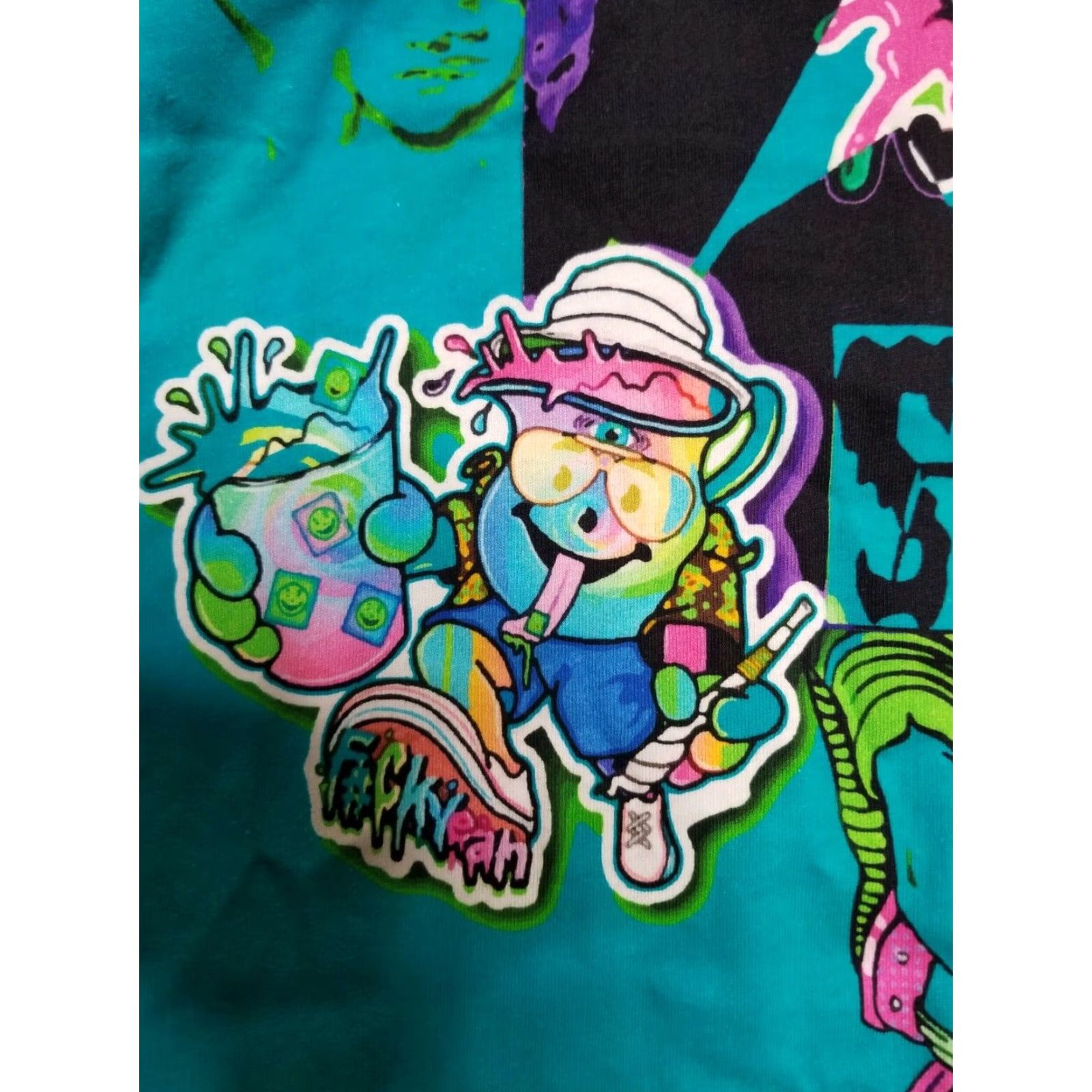 Sugar VINTAGE Sugar Hill Hip Hop Psycho Graphic T-Shirt Mens XL Blue Cotton Size US XL / EU 56 / 4 - 3 Thumbnail