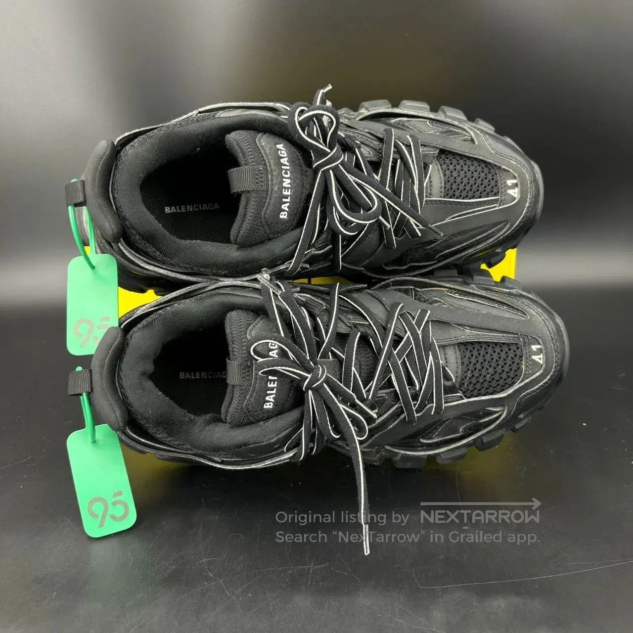 Balenciaga Black Chunky Sneakers with Mesh and Bold Laces. Size US 8 / EU 41 - 6 Thumbnail