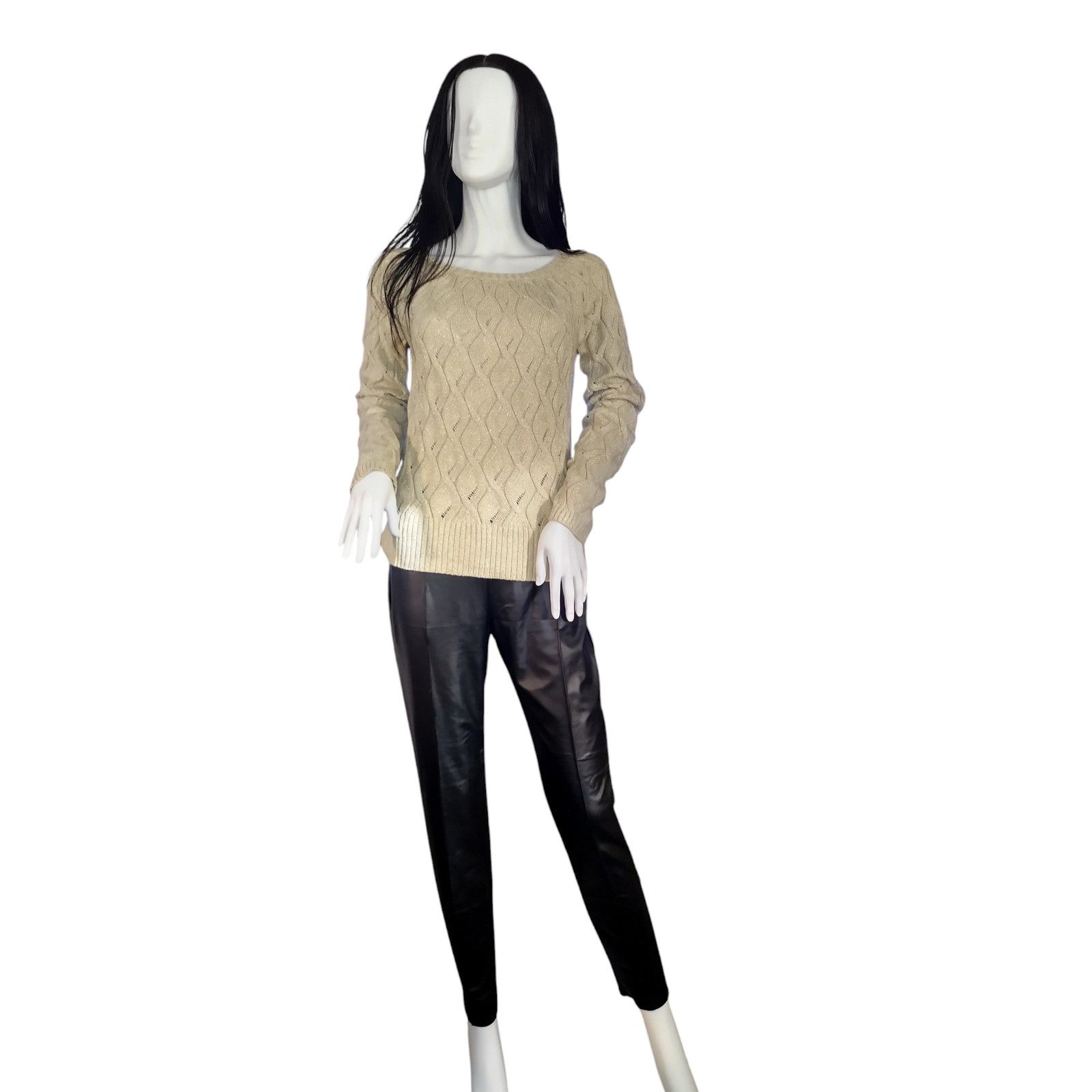 Ann Taylor NWOT Ann Taylor LOFT Sweater Lg Sleeve Crew Neck Gold Sz Md Size M / US 6-8 / IT 42-44 - 15 Thumbnail