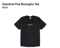 Supreme Five Boroughs Tee Black Men's - SS21 - US