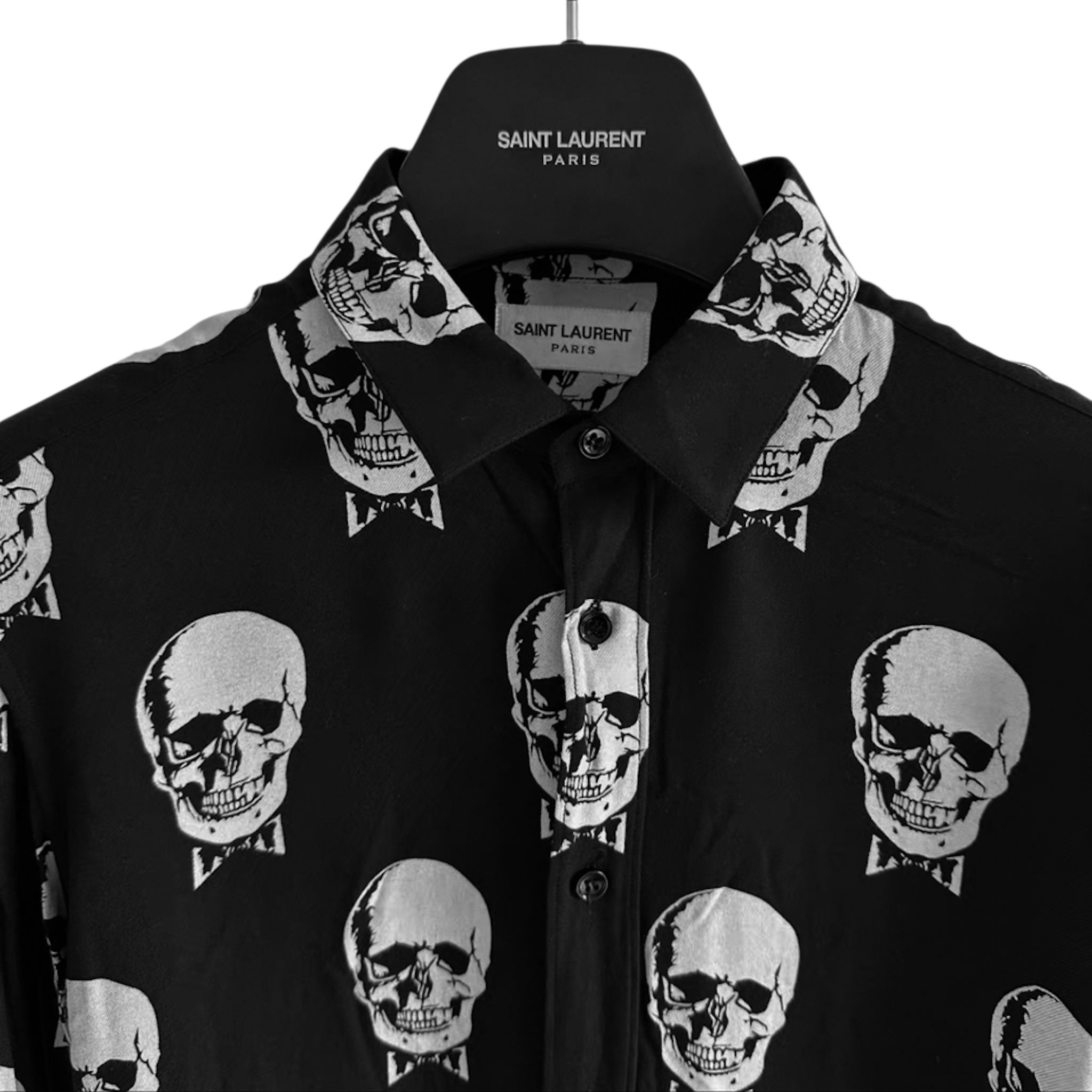 Saint Laurent Paris Saint Laurent Skull Viscose Shirt Size US M / EU 48-50 / 2 - 3 Thumbnail