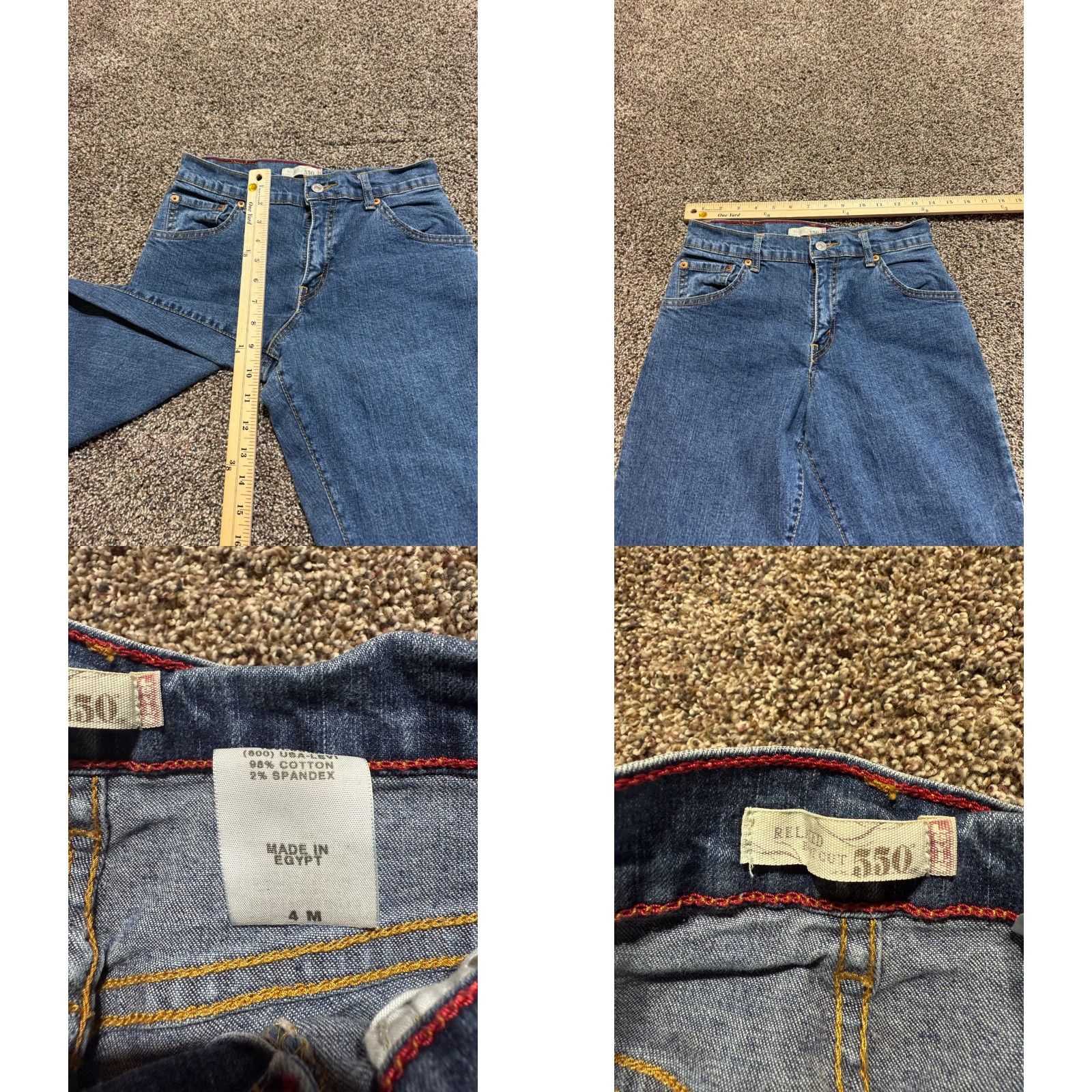 Levi's VINTAGE Levi's 550 & 512 Women's Jeans Size 4 Blue Denim Bootcut Slim Lot OF 2 Size 27" / US 4 / IT 40 - 9 Thumbnail