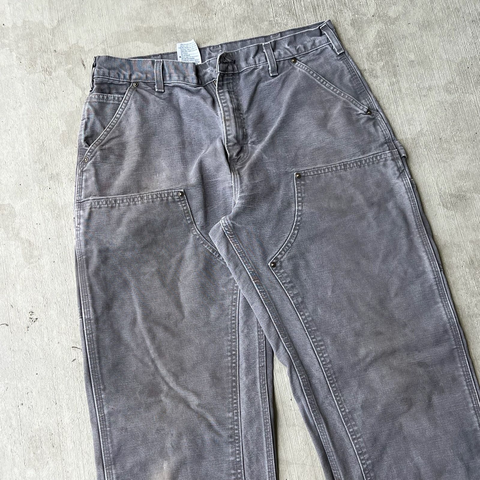 Carhartt × Vintage Carhartt gray double knee work wear carpenter pants Size US 31 - 2 Thumbnail